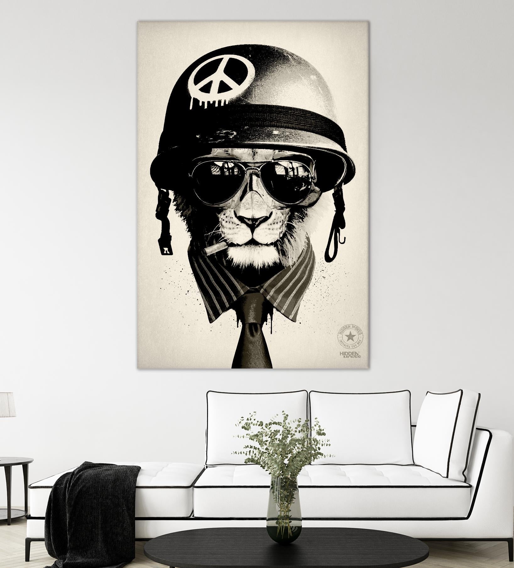 Office Warfare by Hidden Moves on GIANT ART - yellow contemporary