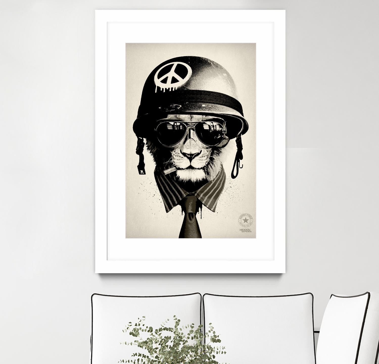 Office Warfare by Hidden Moves on GIANT ART - yellow contemporary