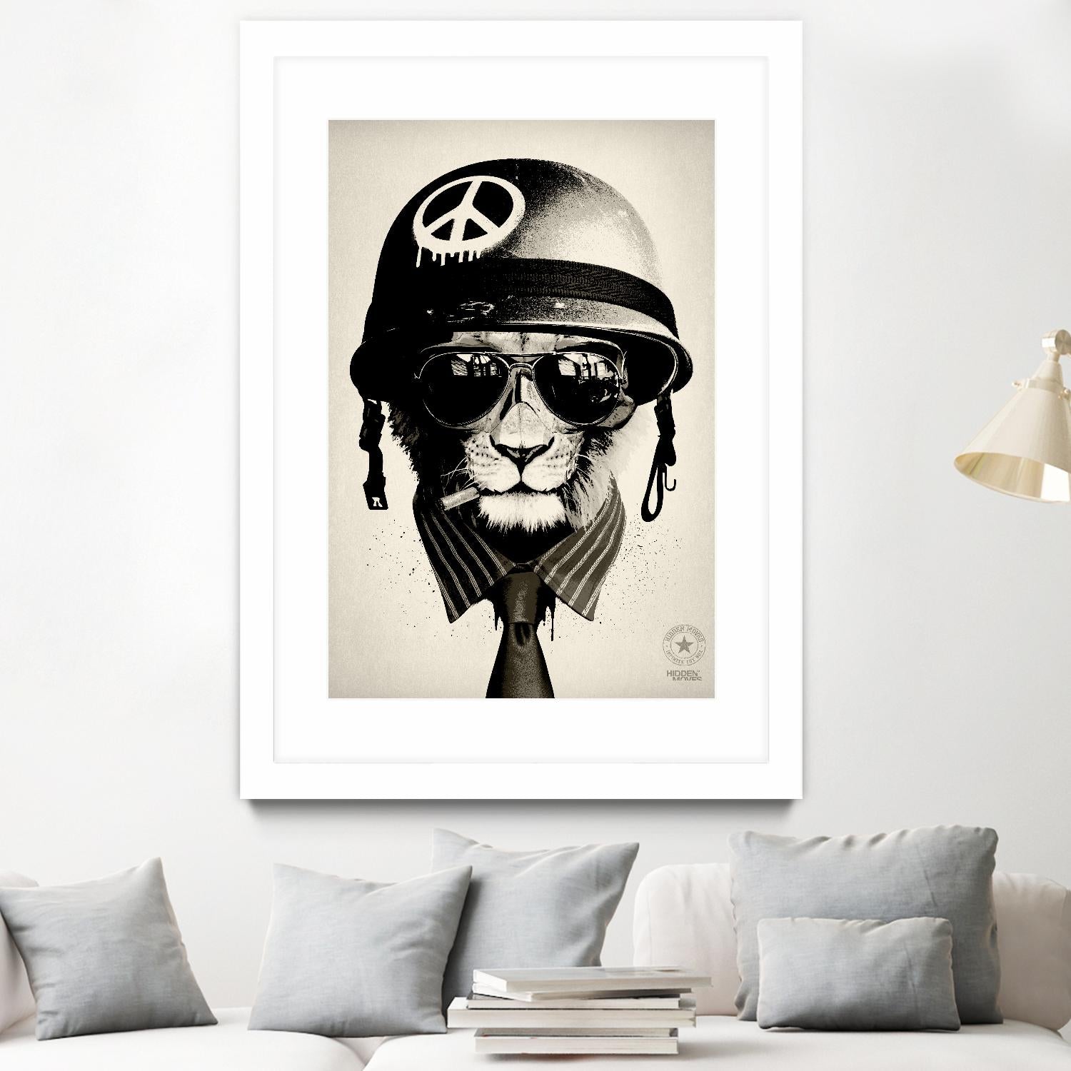 Office Warfare by Hidden Moves on GIANT ART - yellow contemporary