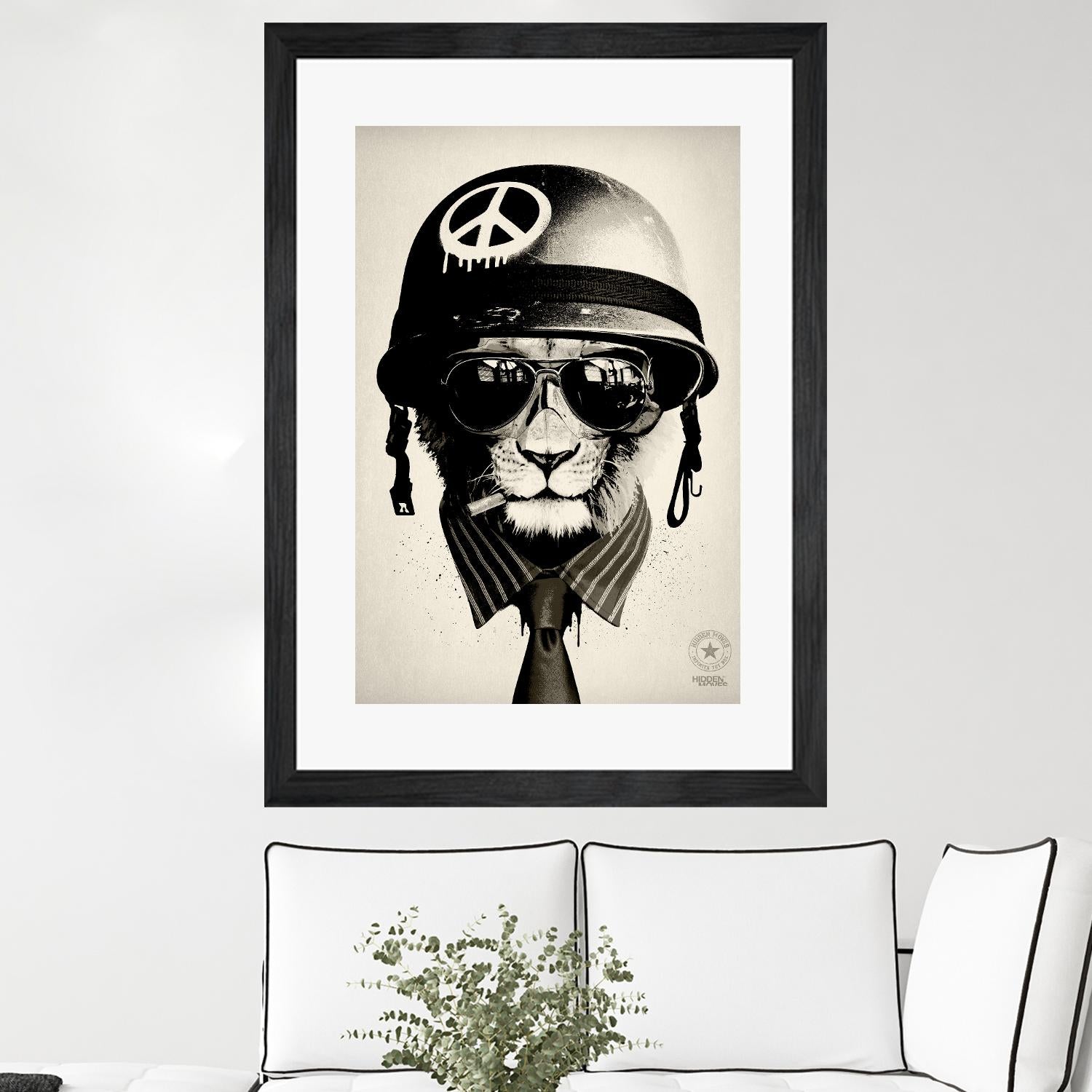 Office Warfare by Hidden Moves on GIANT ART - yellow contemporary