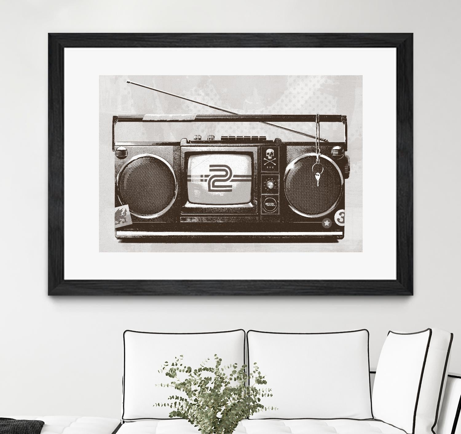 Stereo Broadcast by Hidden Moves on GIANT ART - white contemporary