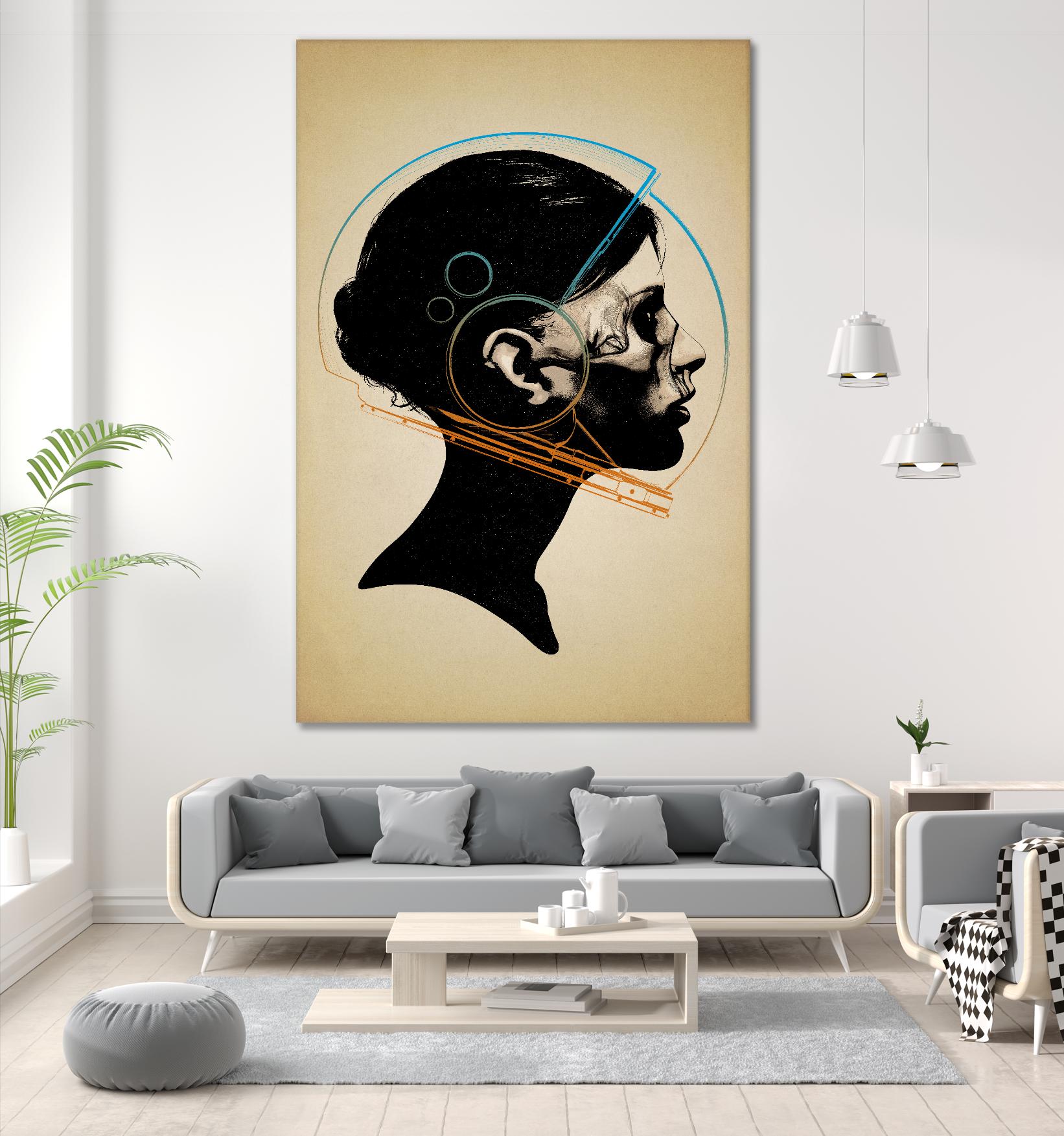 Inside Out by Hidden Moves on GIANT ART - yellow contemporary