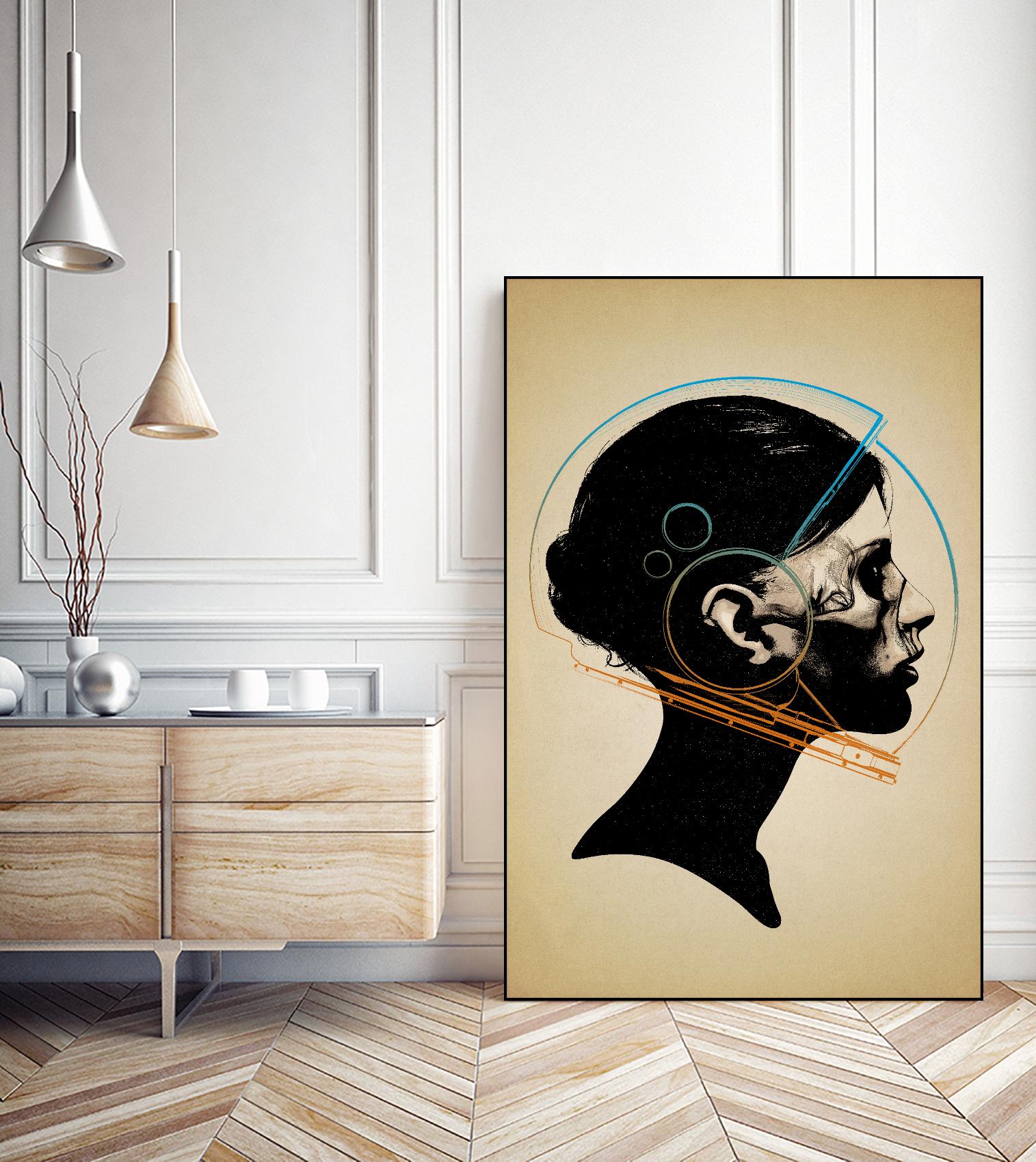 Inside Out by Hidden Moves on GIANT ART - yellow contemporary