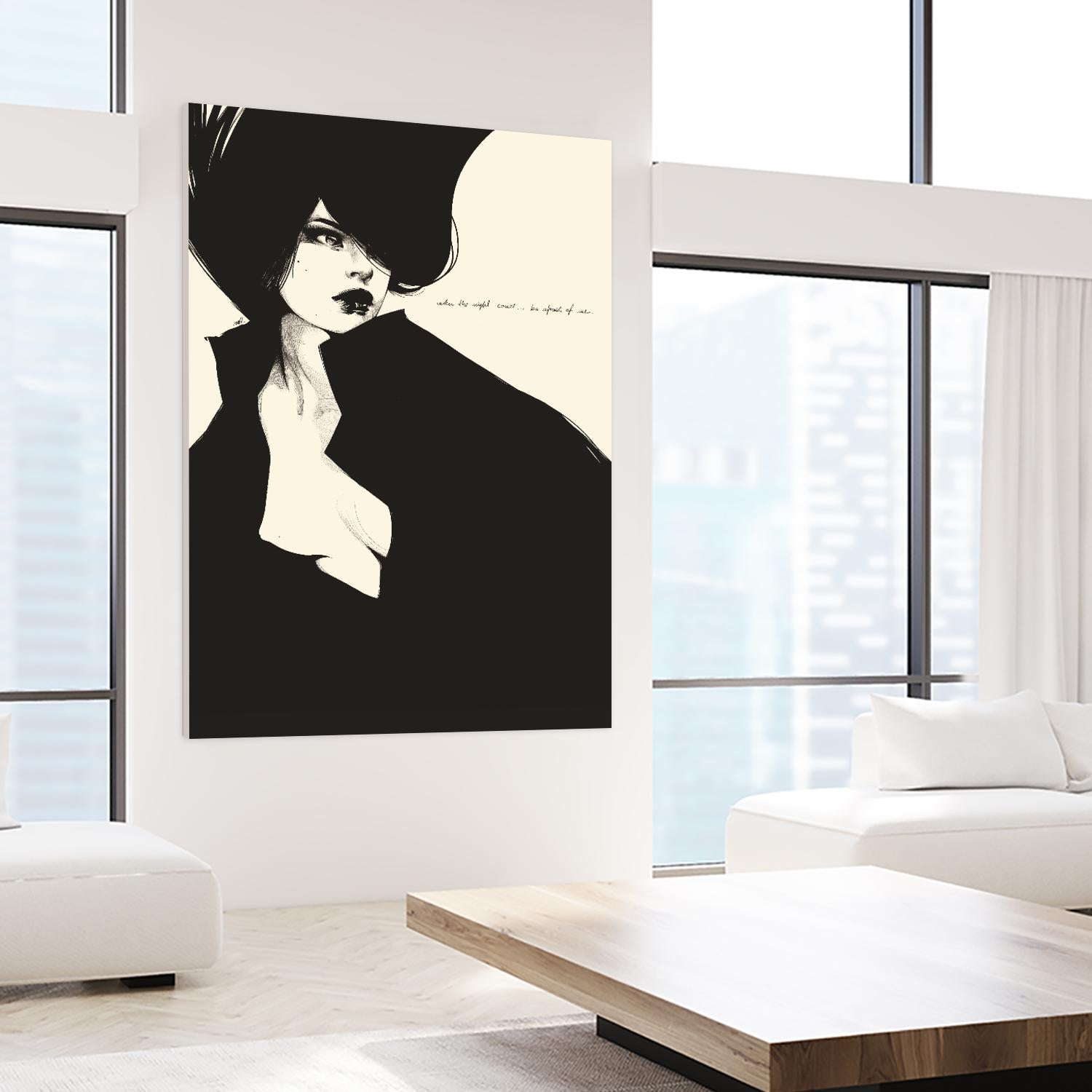 When the night comes by Manuel Rebollo on GIANT ART - yellow men and women