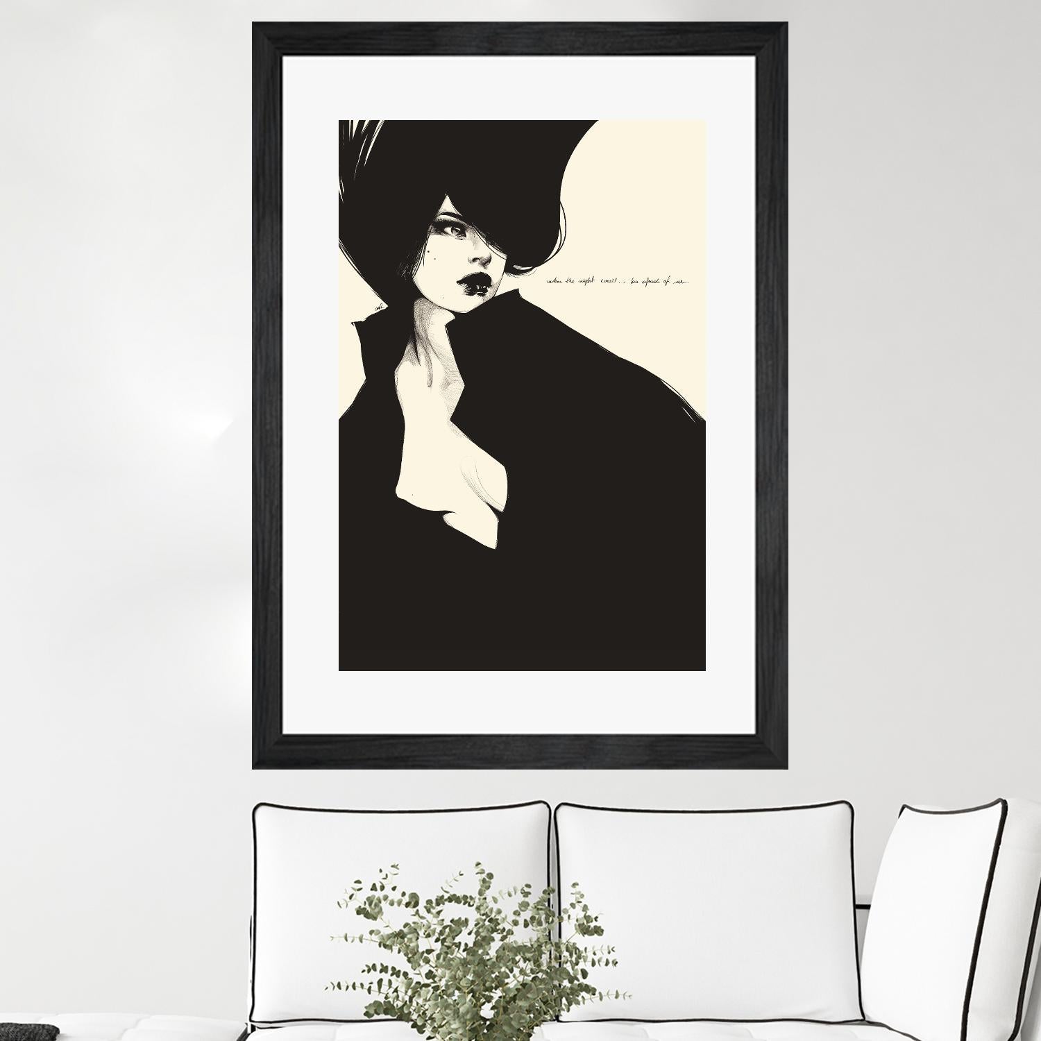 When the night comes by Manuel Rebollo on GIANT ART - yellow men and women