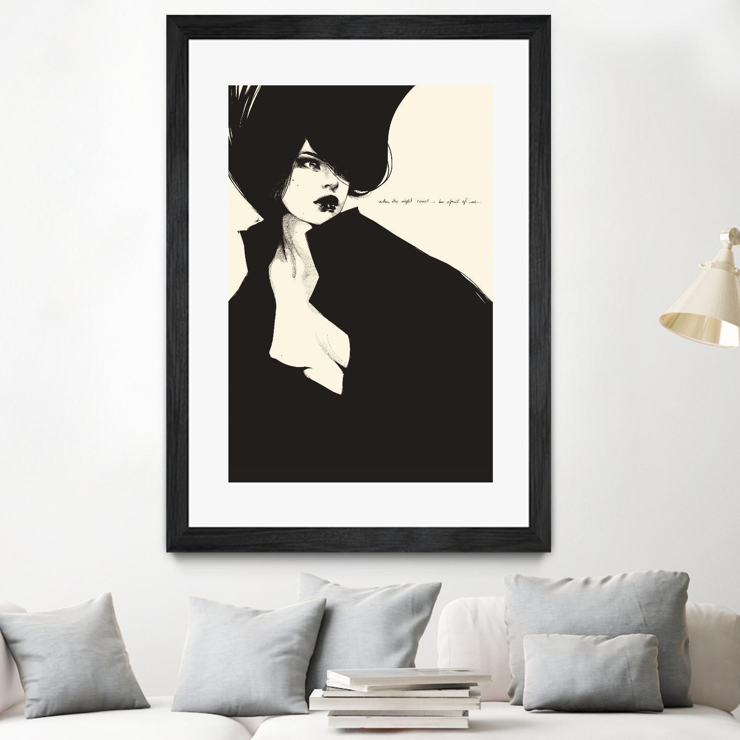 When the night comes by Manuel Rebollo on GIANT ART - yellow men and women