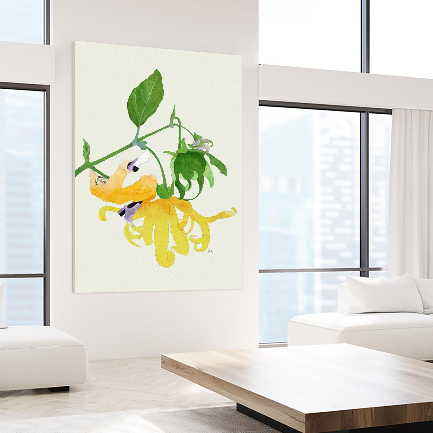 In the Garden Galaxy I by Jenny Iiz Rome on GIANT ART - beige botanical leaves