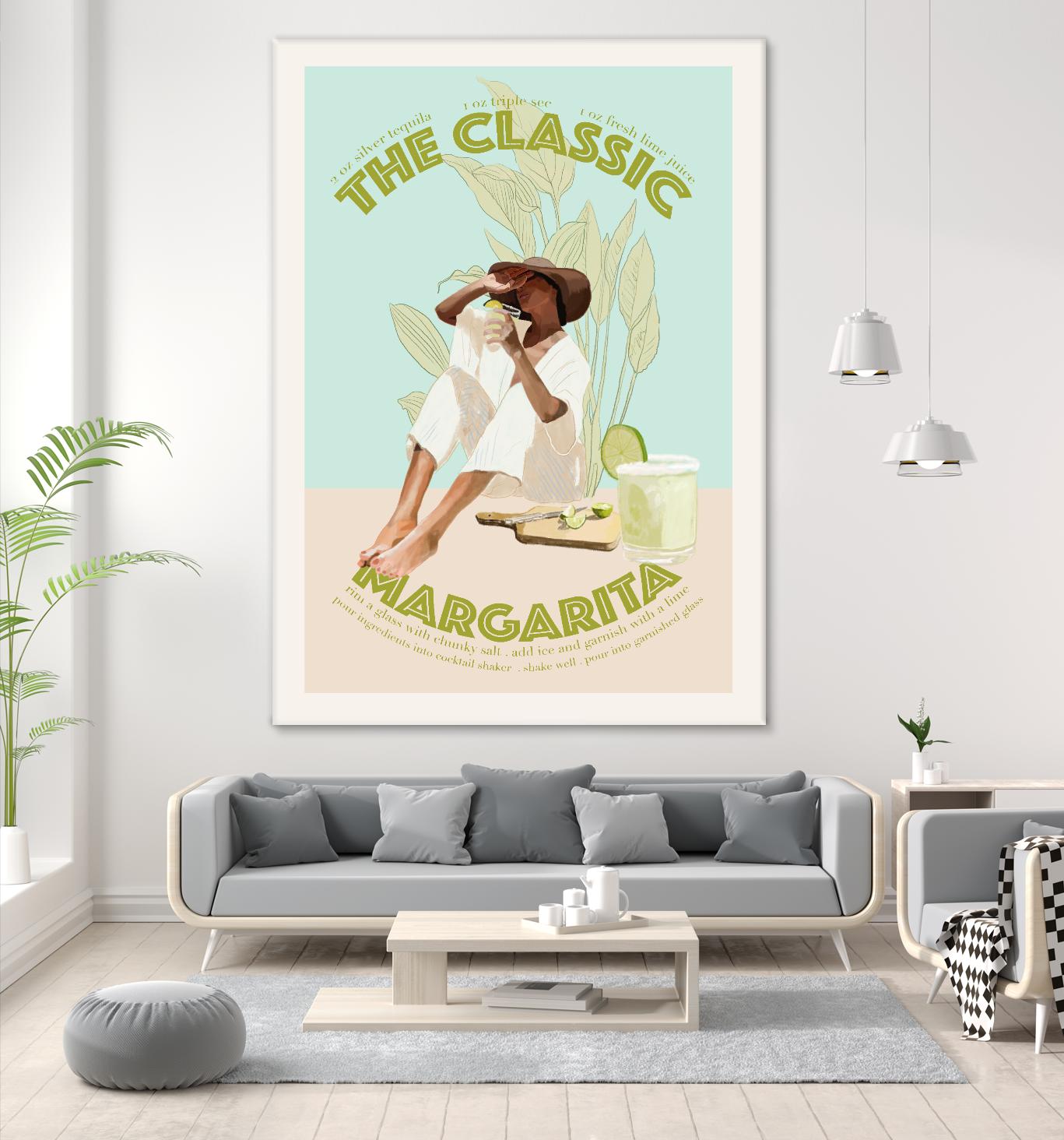 The Classic Margarita by Jenny Liz Rome on GIANT ART - mint figurative cocktail