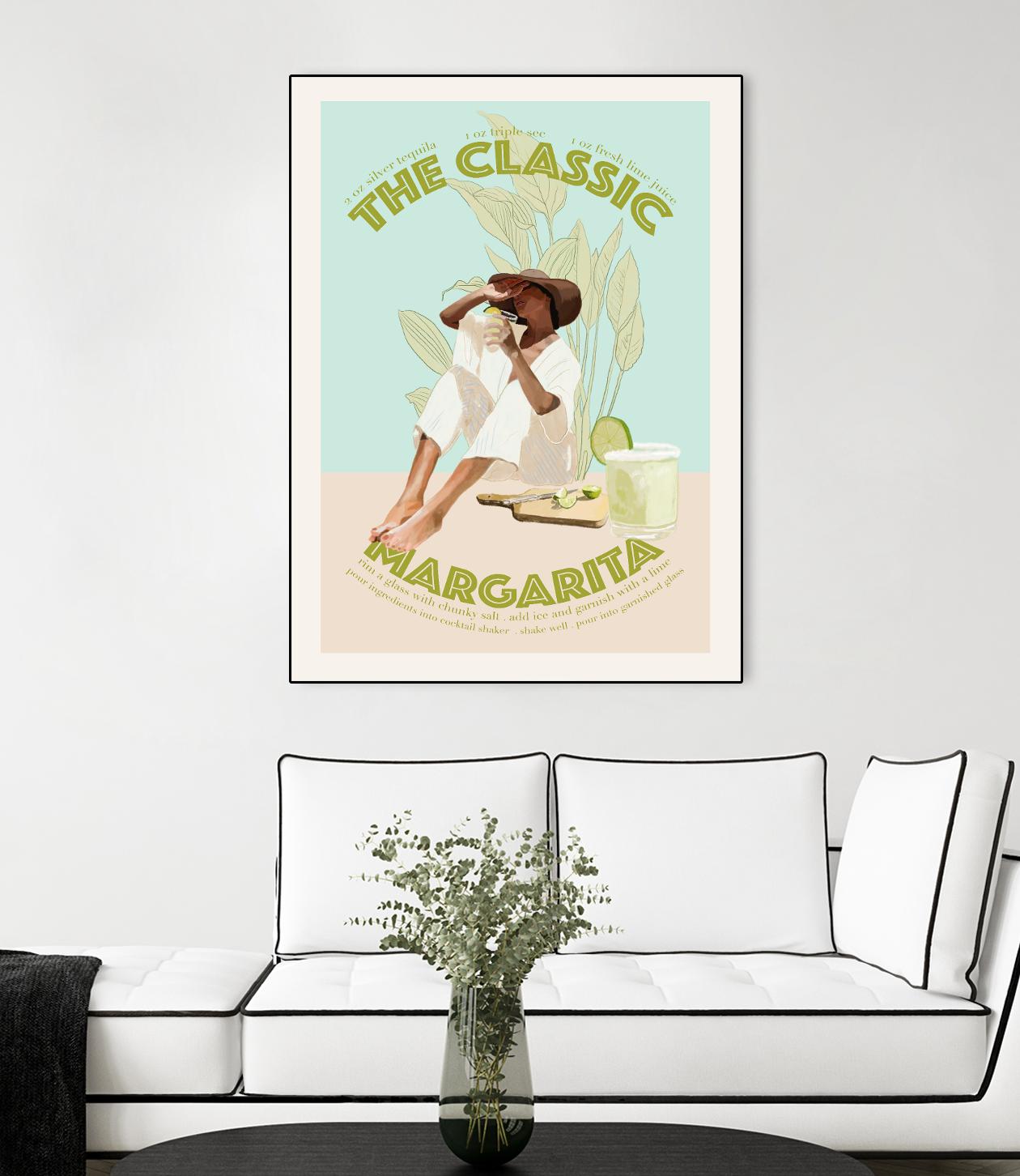 The Classic Margarita by Jenny Liz Rome on GIANT ART - mint figurative cocktail