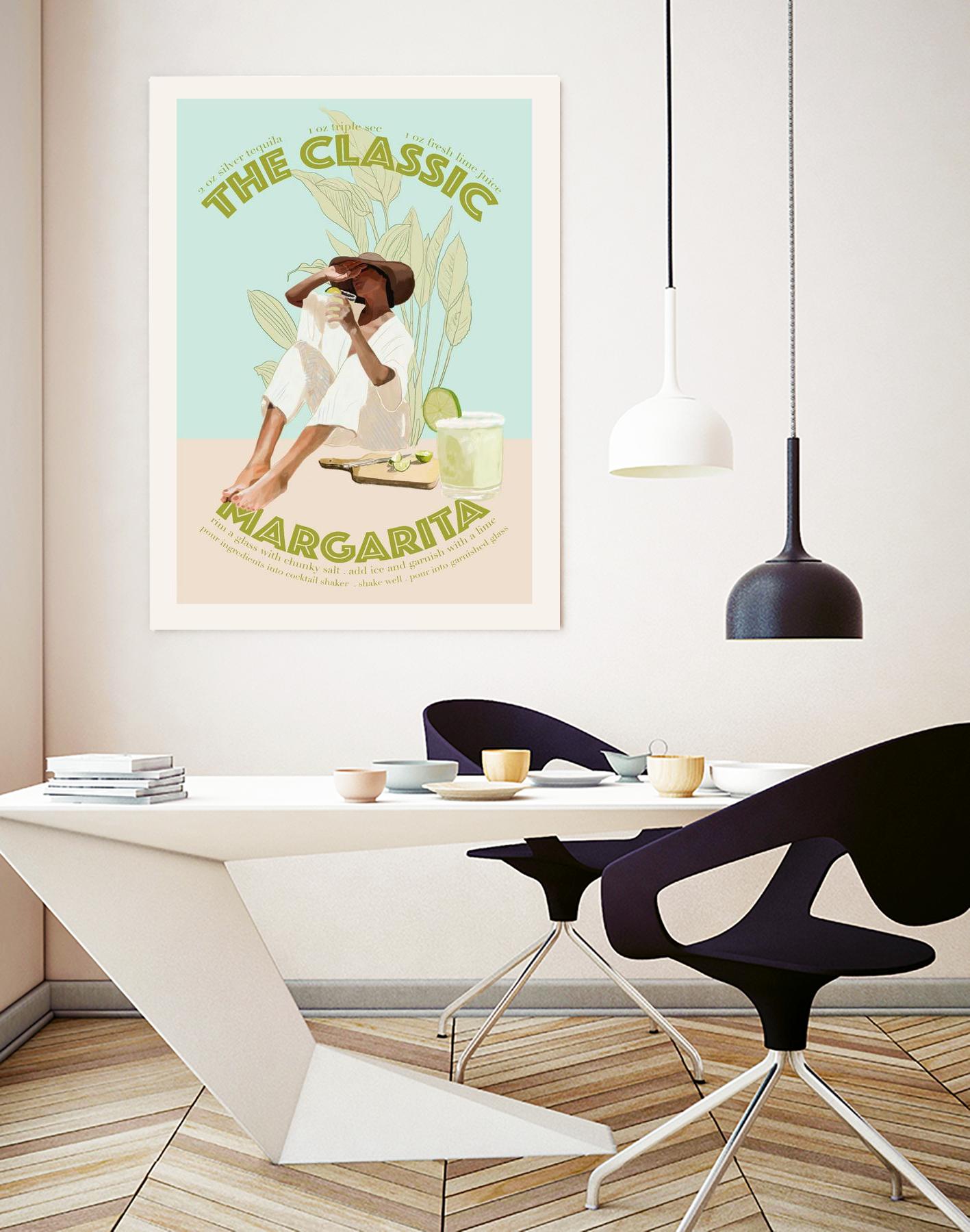 The Classic Margarita by Jenny Liz Rome on GIANT ART - mint figurative cocktail
