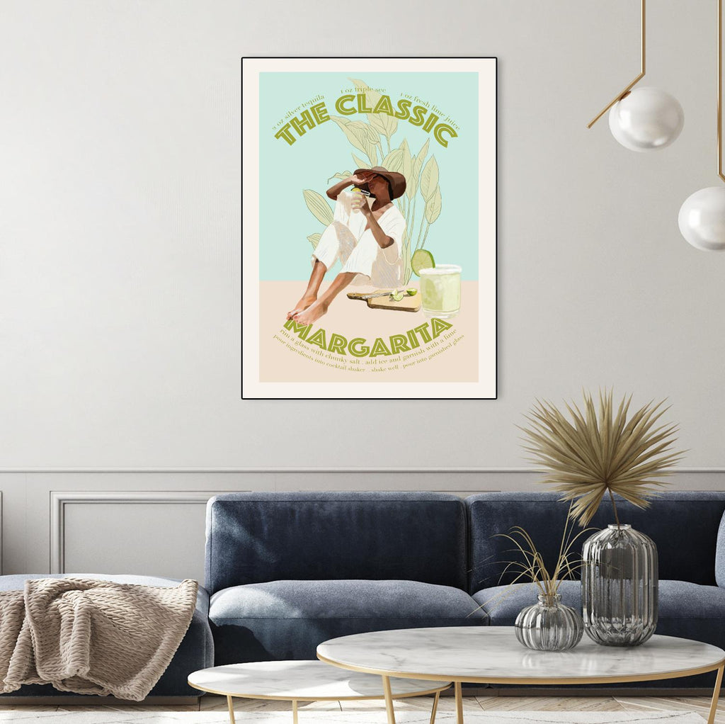 The Classic Margarita  by Jenny Liz  Rome on GIANT ART - mint figurative  cocktail 
