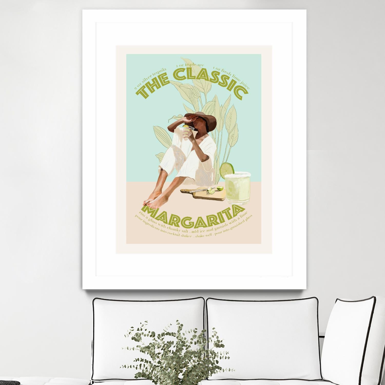 The Classic Margarita by Jenny Liz Rome on GIANT ART - mint figurative cocktail