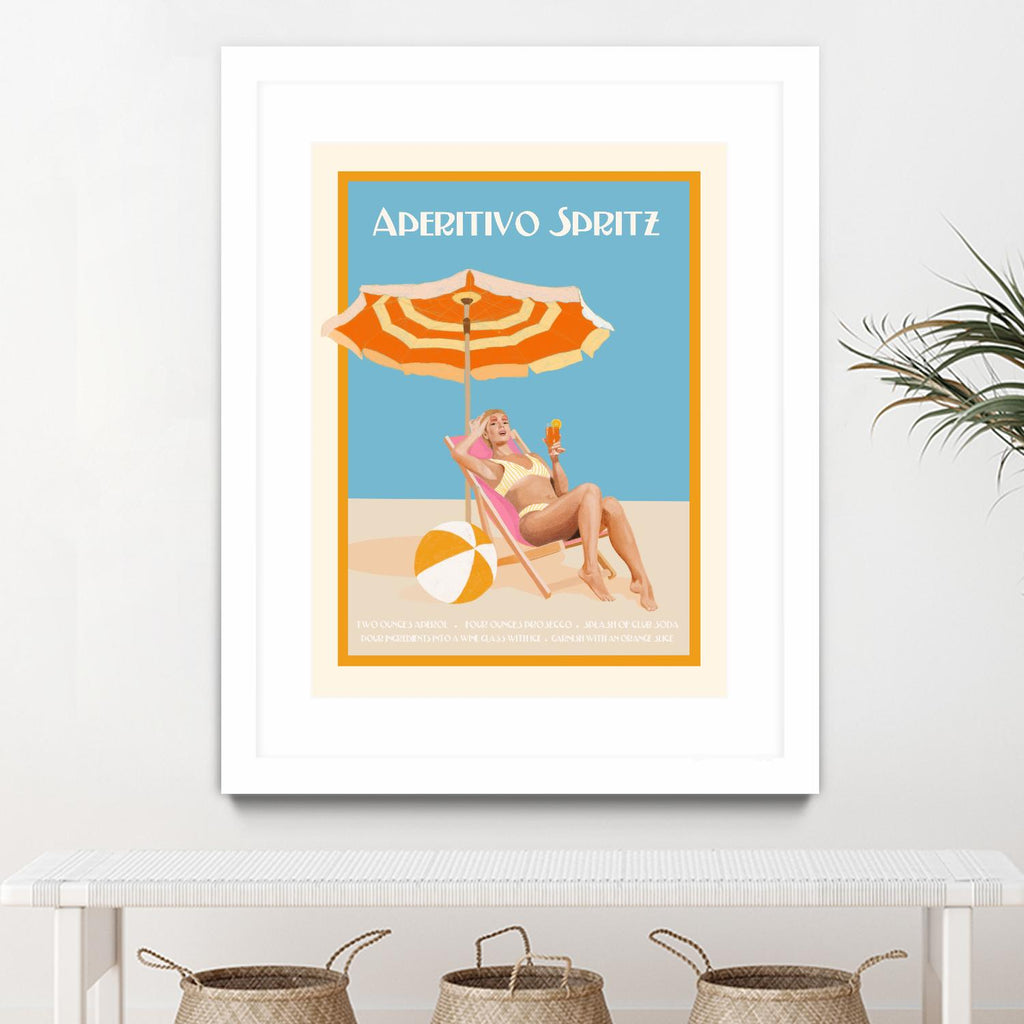 Aperitivo Spritz by Jenny Liz Rome on GIANT ART - orange figurative cocktail