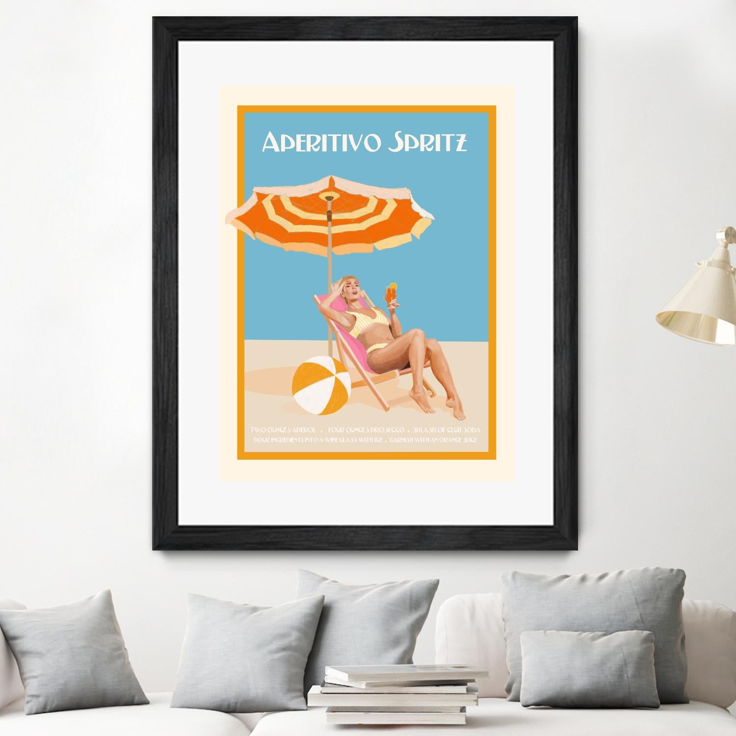 Aperitivo Spritz by Jenny Liz Rome on GIANT ART - orange figurative cocktail