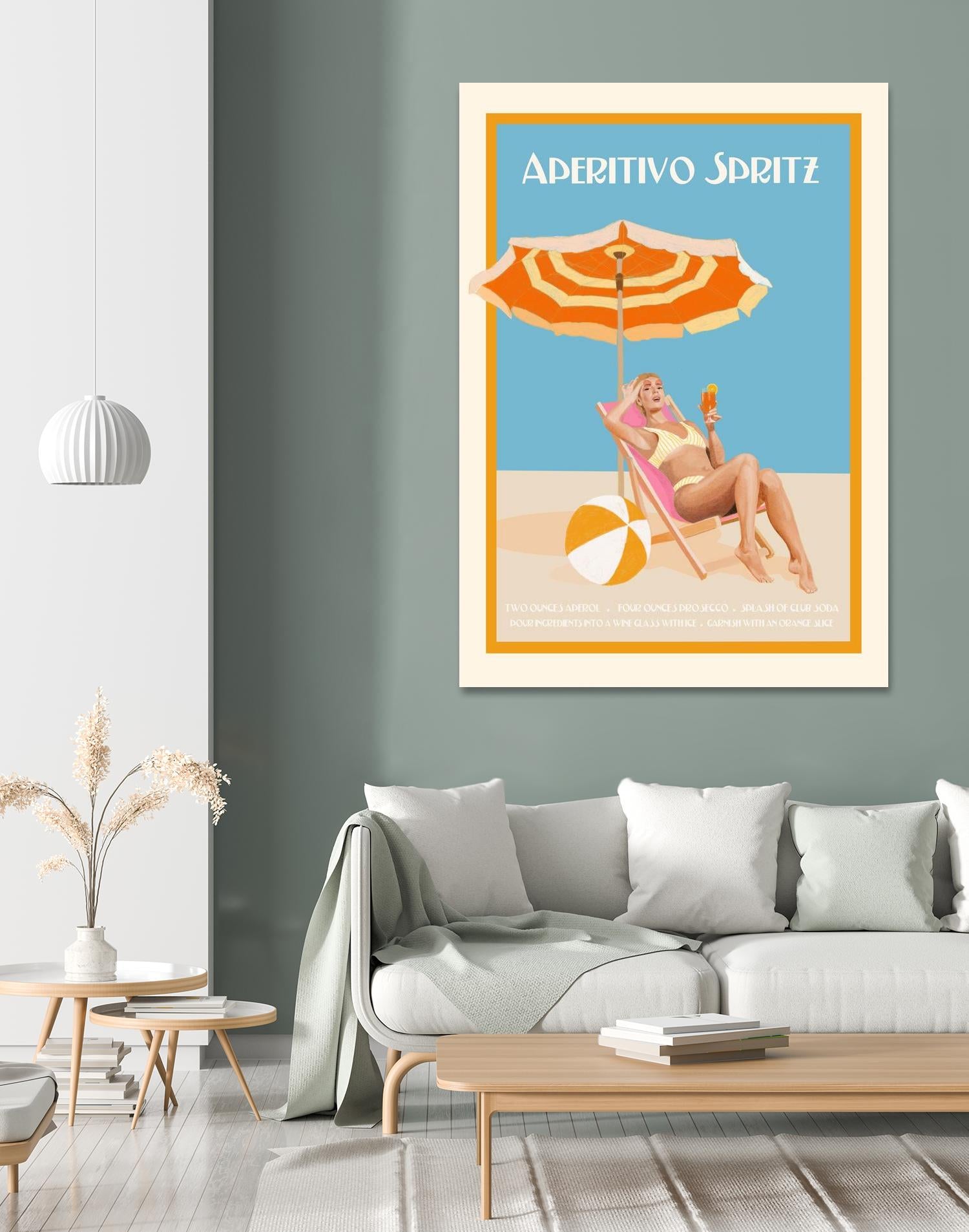 Aperitivo Spritz by Jenny Liz Rome on GIANT ART - orange figurative cocktail