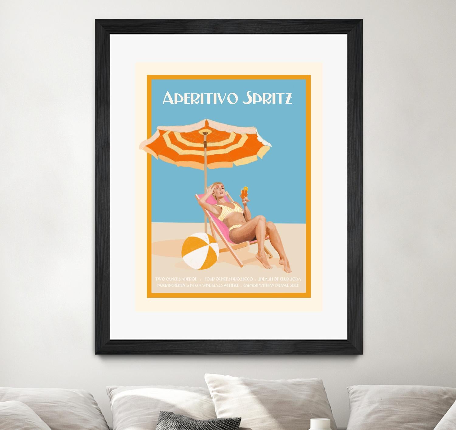 Aperitivo Spritz by Jenny Liz Rome on GIANT ART - orange figurative cocktail
