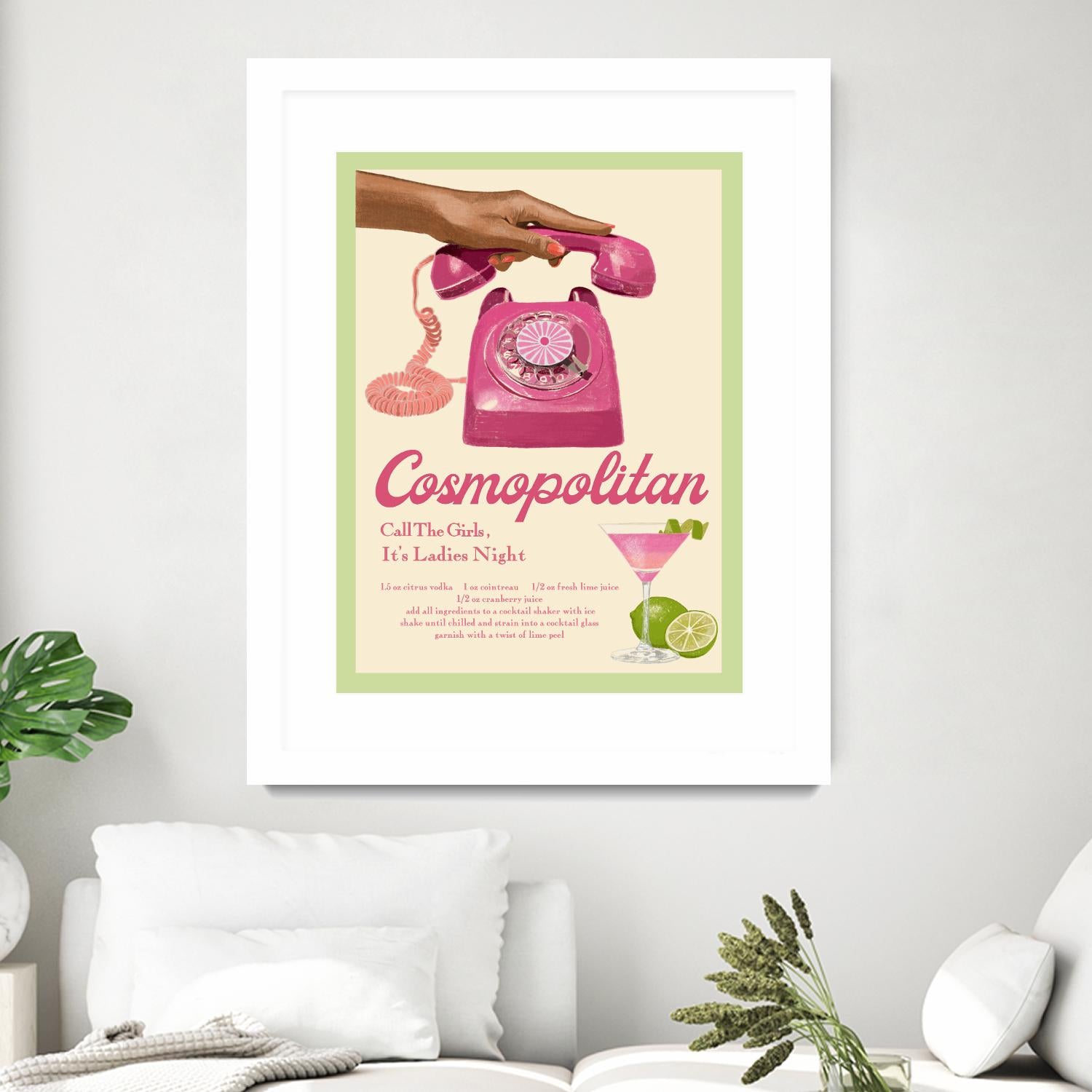 Cosmopolitan by Jenny Liz Rome on GIANT ART - pink typography drink