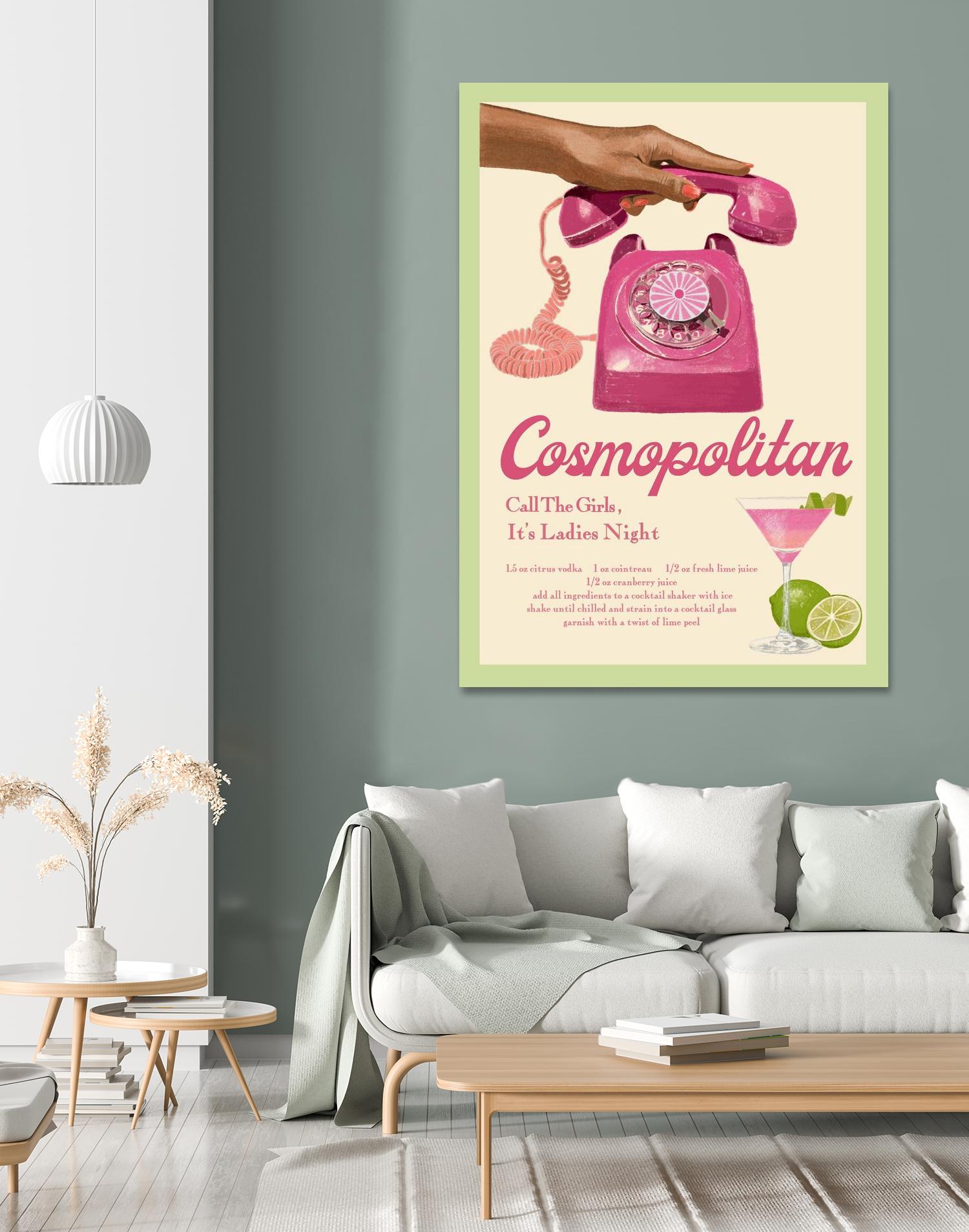 Cosmopolitan by Jenny Liz Rome on GIANT ART - pink typography drink