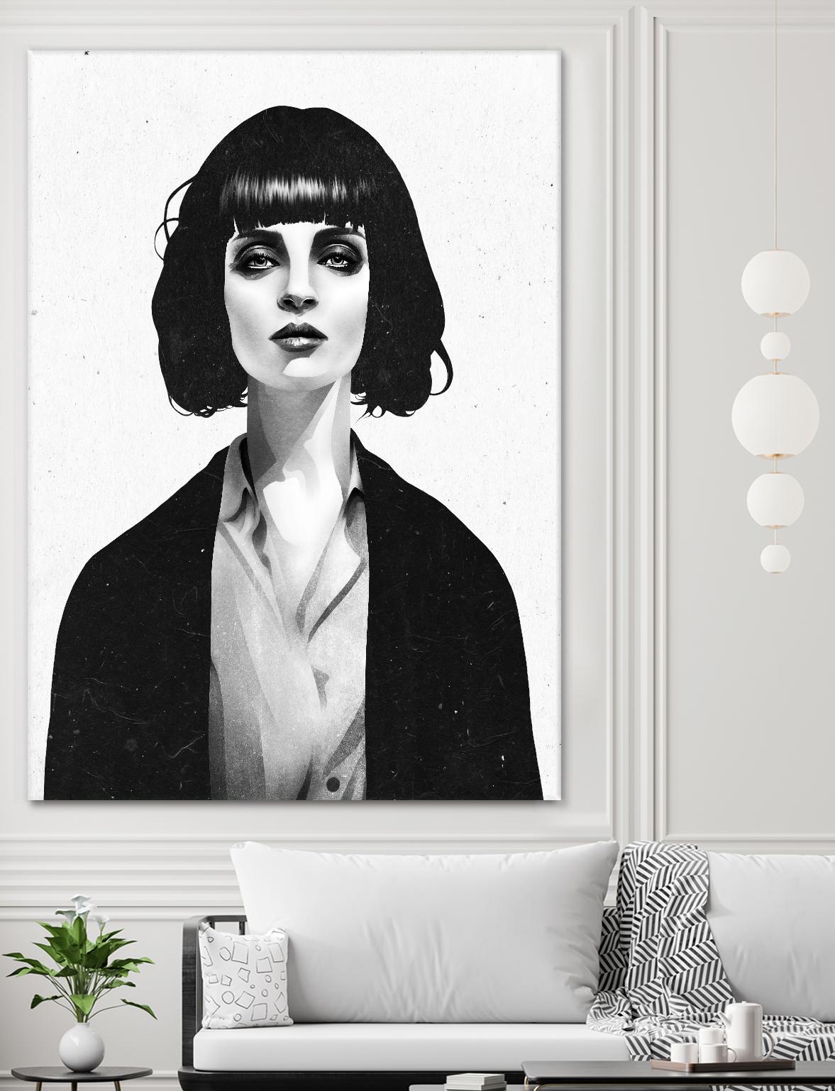 Mrs Mia Wallace by Ruben Ireland on GIANT ART - black men and women