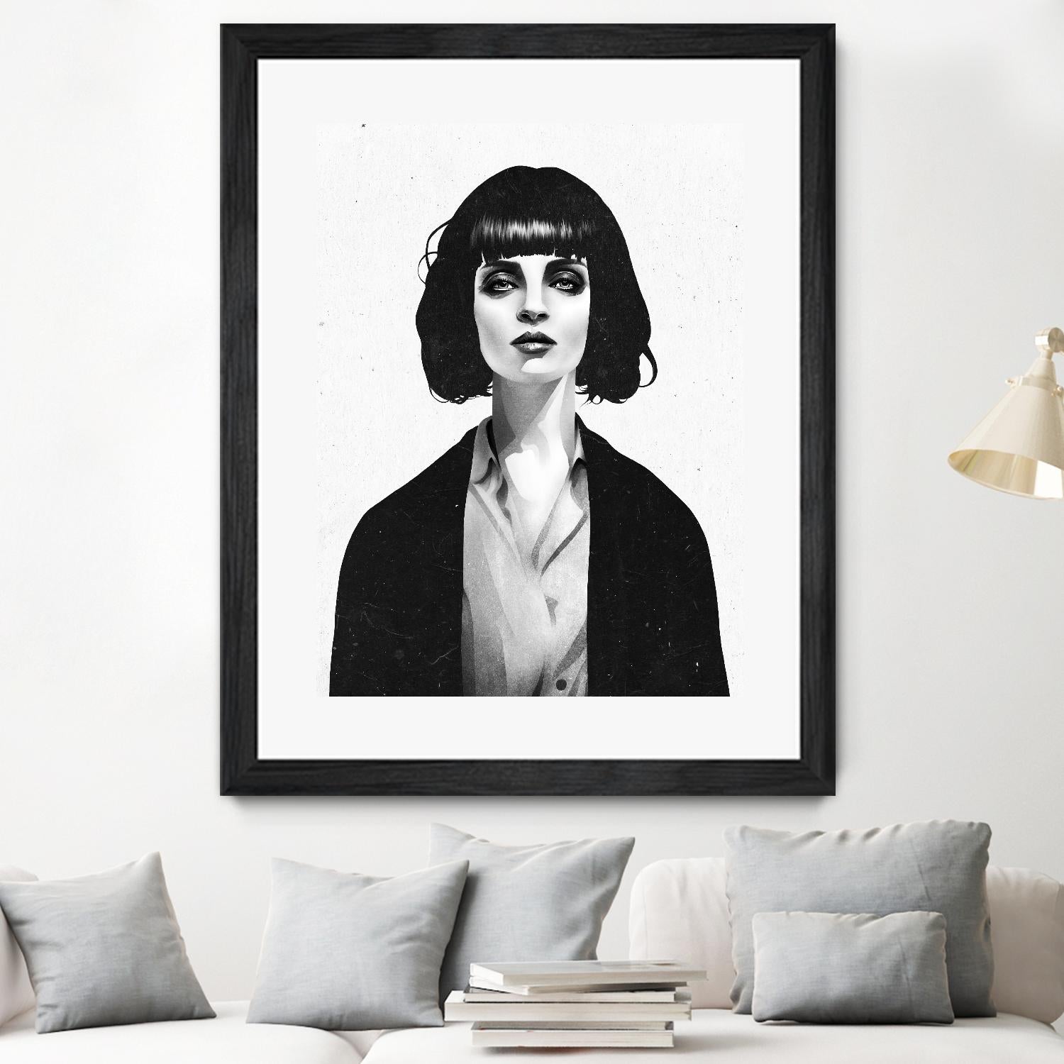 Mrs Mia Wallace by Ruben Ireland on GIANT ART - black men and women