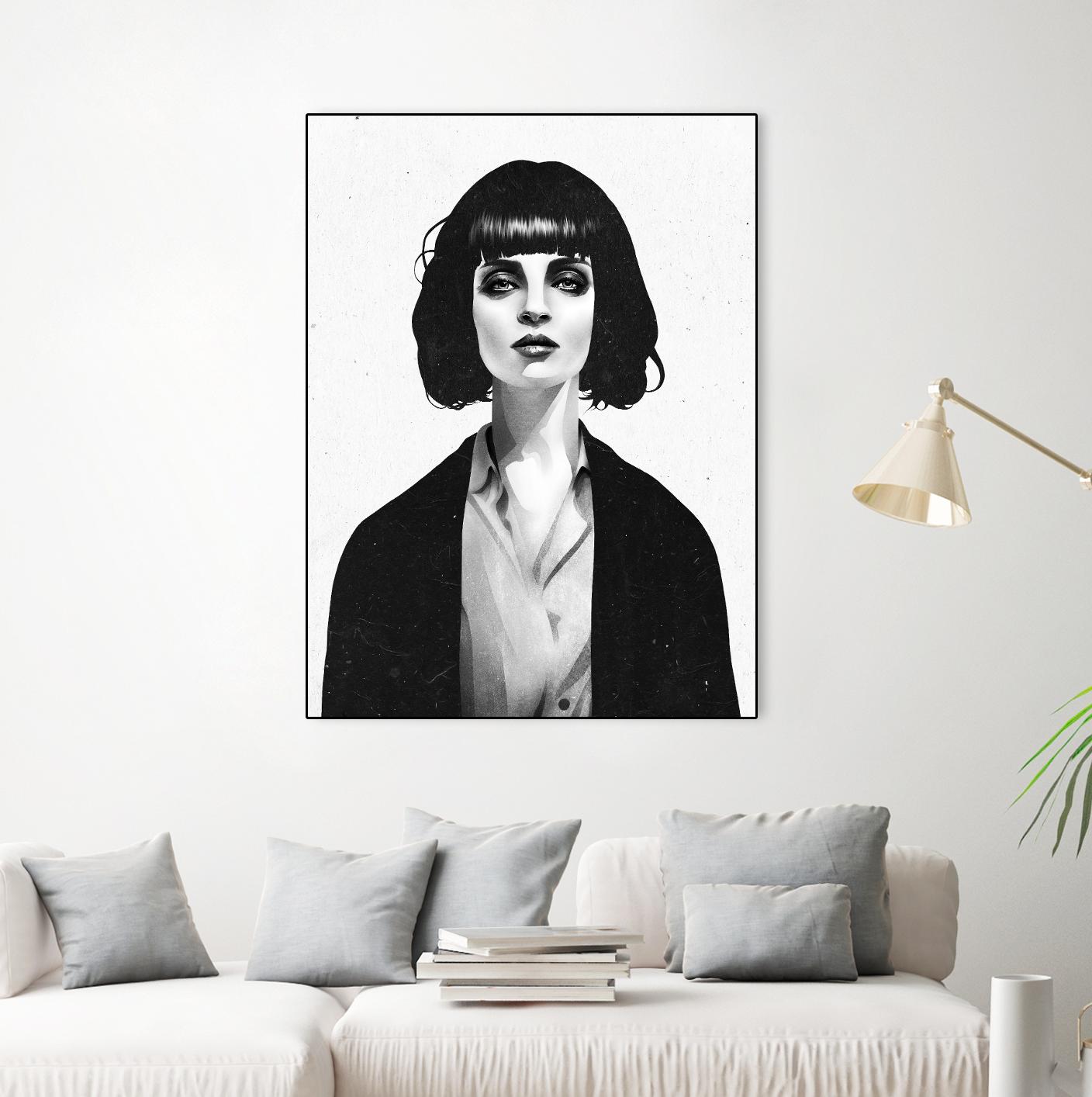 Mrs Mia Wallace by Ruben Ireland on GIANT ART - black men and women