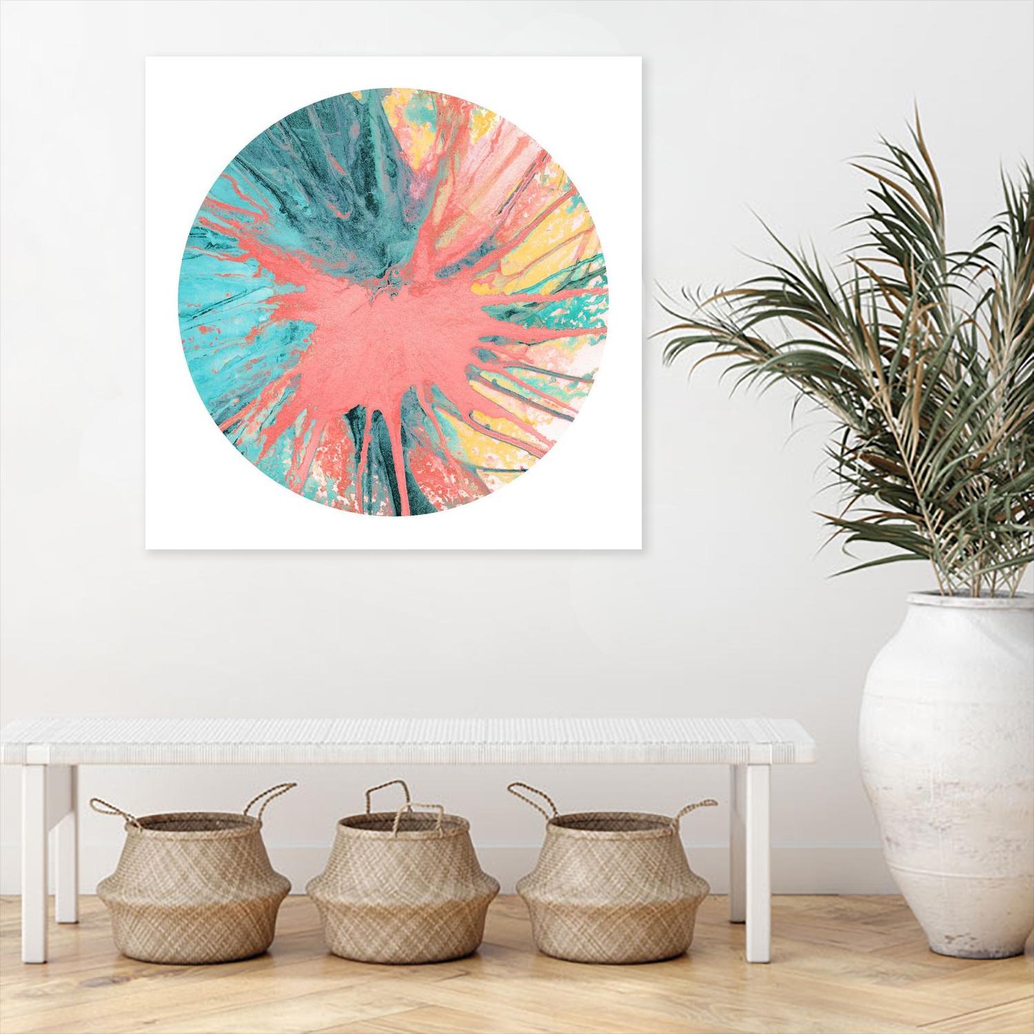Spin Art 28 by Kyle Goderwis on GIANT ART - pink abstract