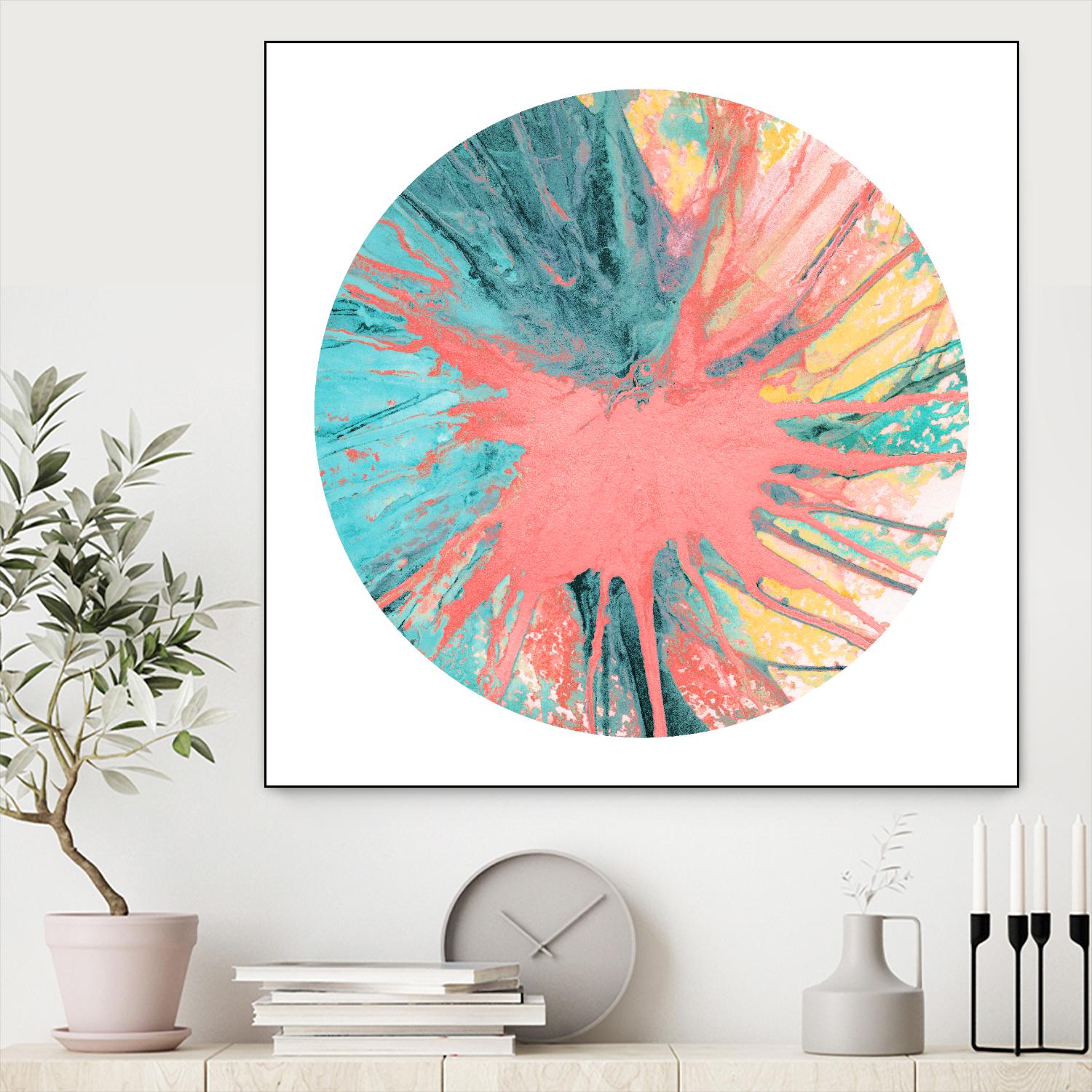 Spin Art 28 by Kyle Goderwis on GIANT ART - pink abstract