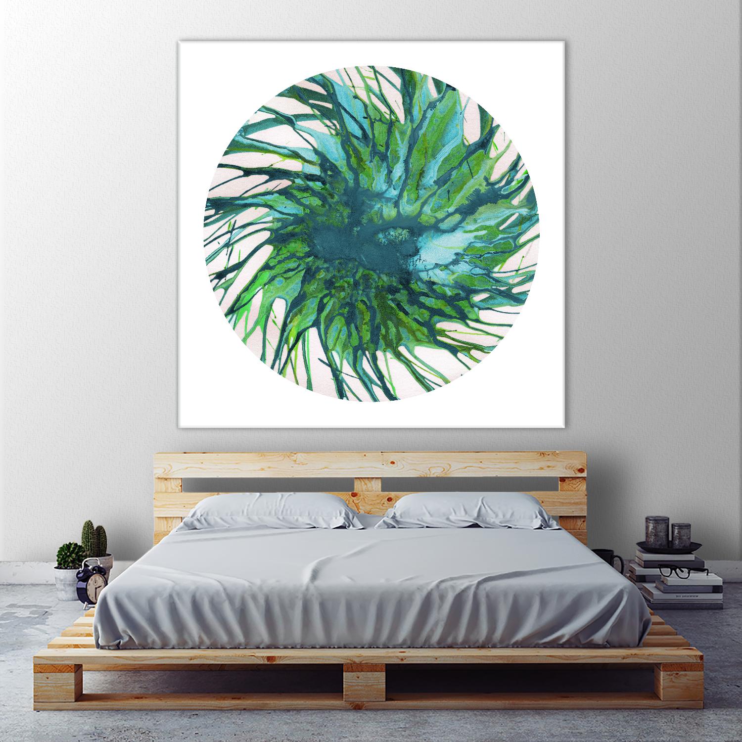 Spin Art 29 by Kyle Goderwis on GIANT ART - green abstract
