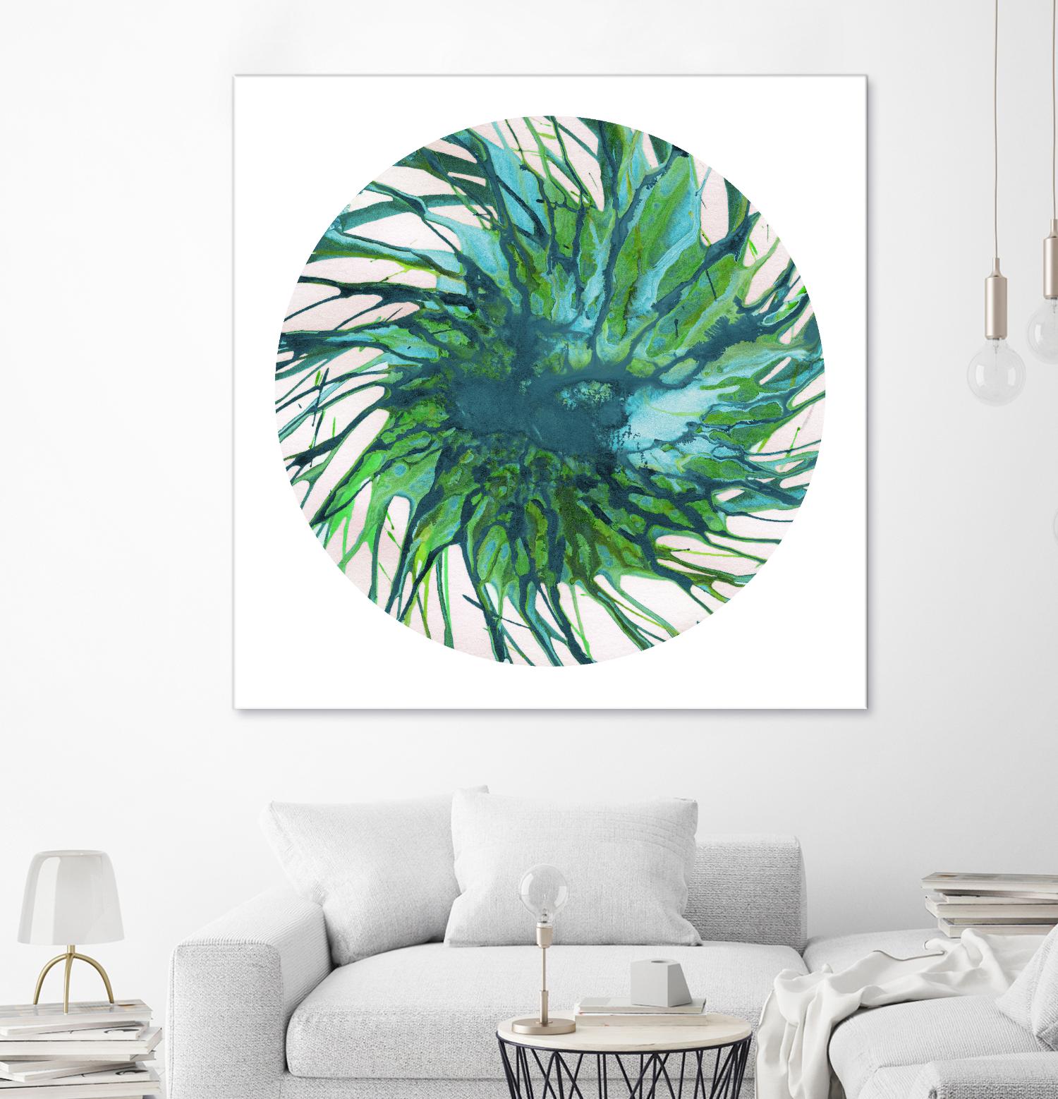 Spin Art 29 by Kyle Goderwis on GIANT ART - green abstract