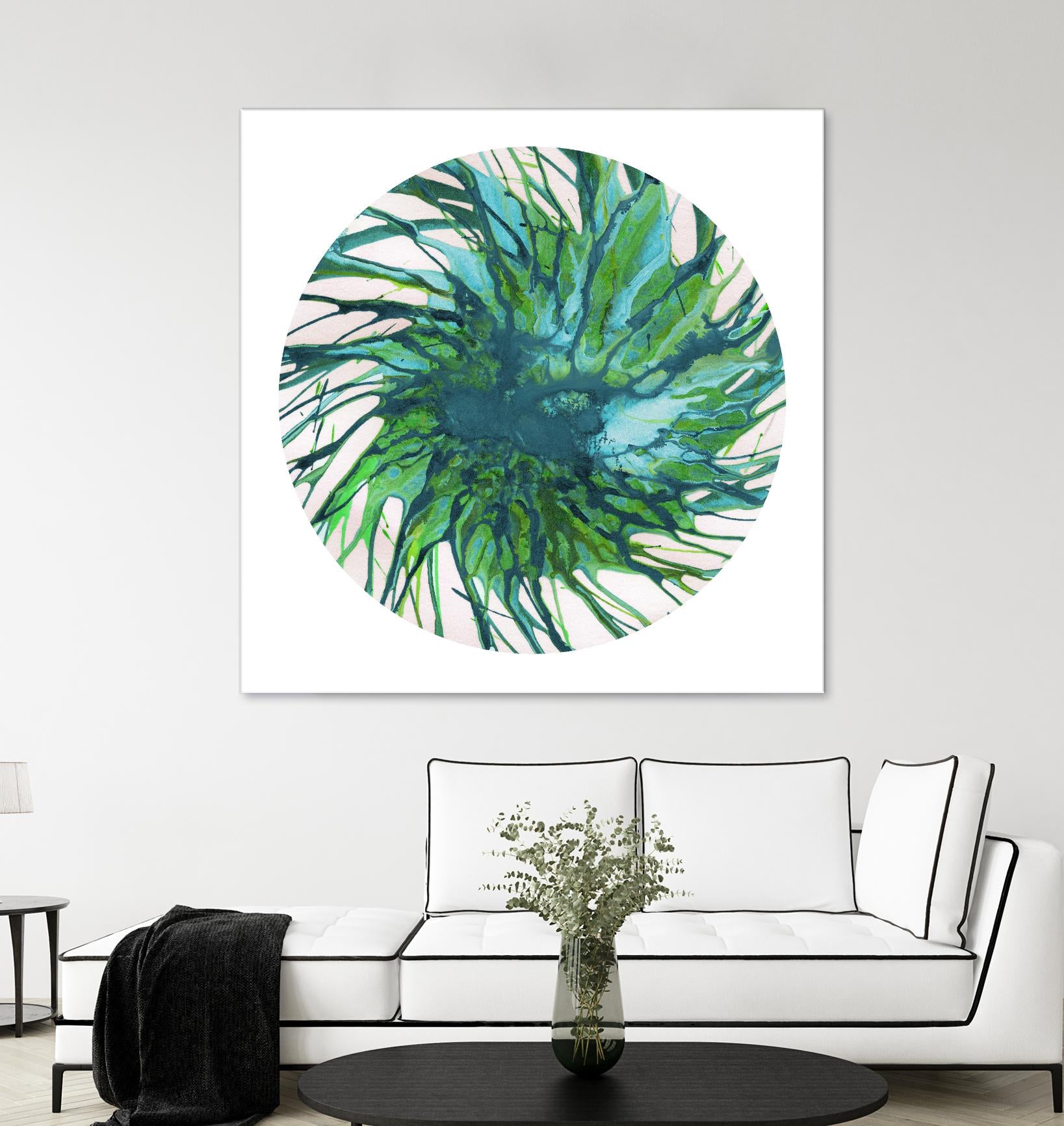 Spin Art 29 by Kyle Goderwis on GIANT ART - green abstract