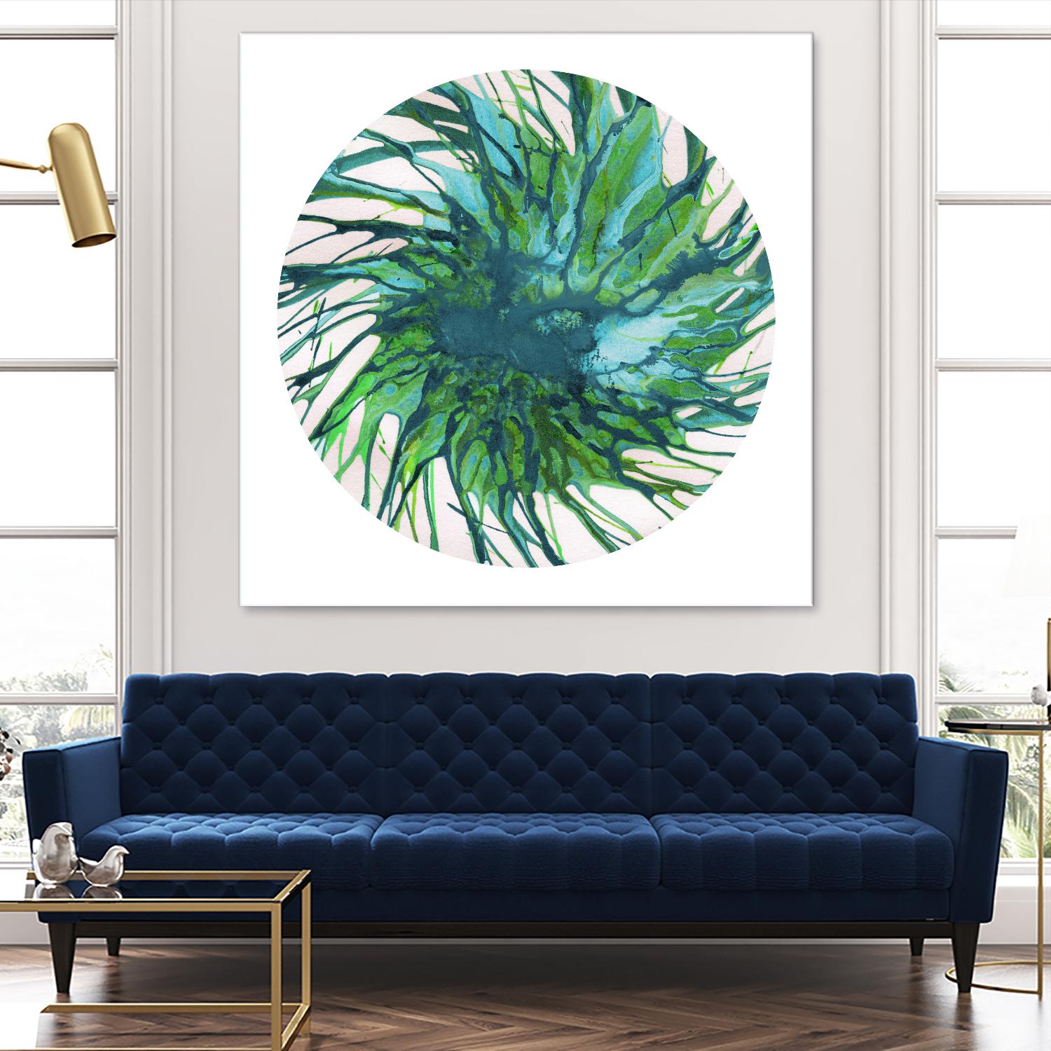 Spin Art 29 by Kyle Goderwis on GIANT ART - green abstract
