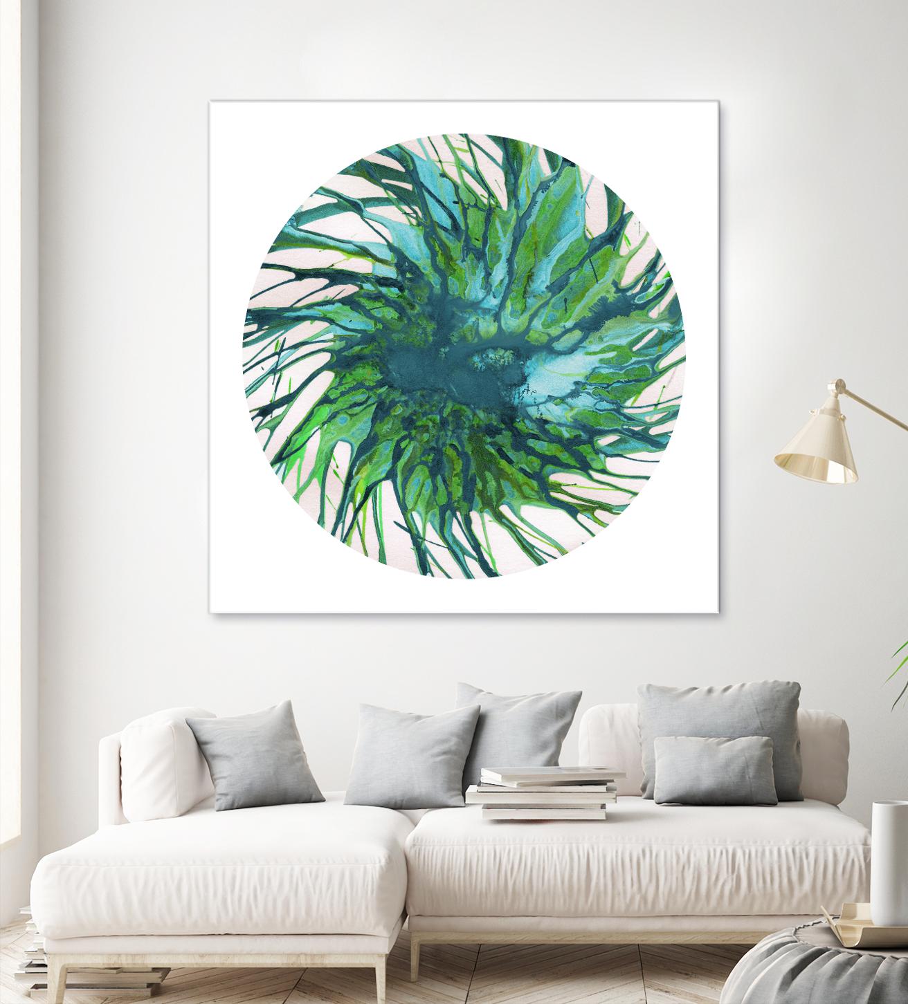 Spin Art 29 by Kyle Goderwis on GIANT ART - green abstract