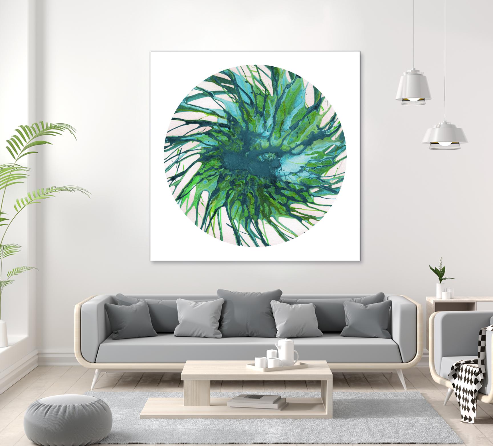 Spin Art 29 by Kyle Goderwis on GIANT ART - green abstract