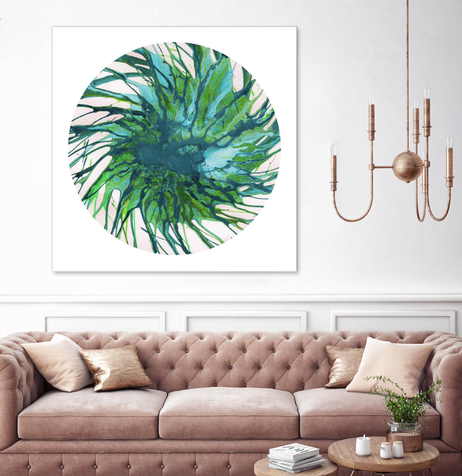 Spin Art 29 by Kyle Goderwis on GIANT ART - green abstract
