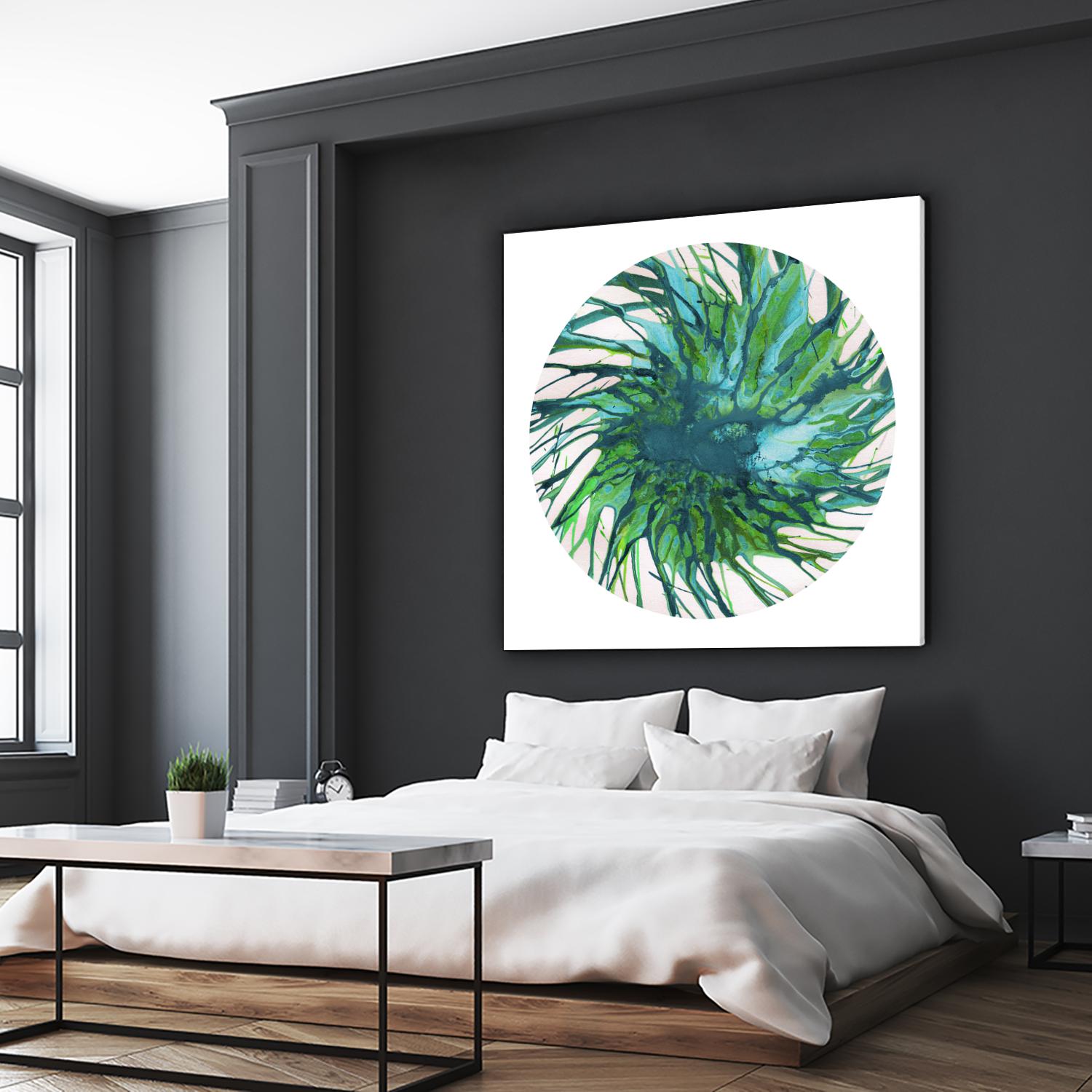 Spin Art 29 by Kyle Goderwis on GIANT ART - green abstract