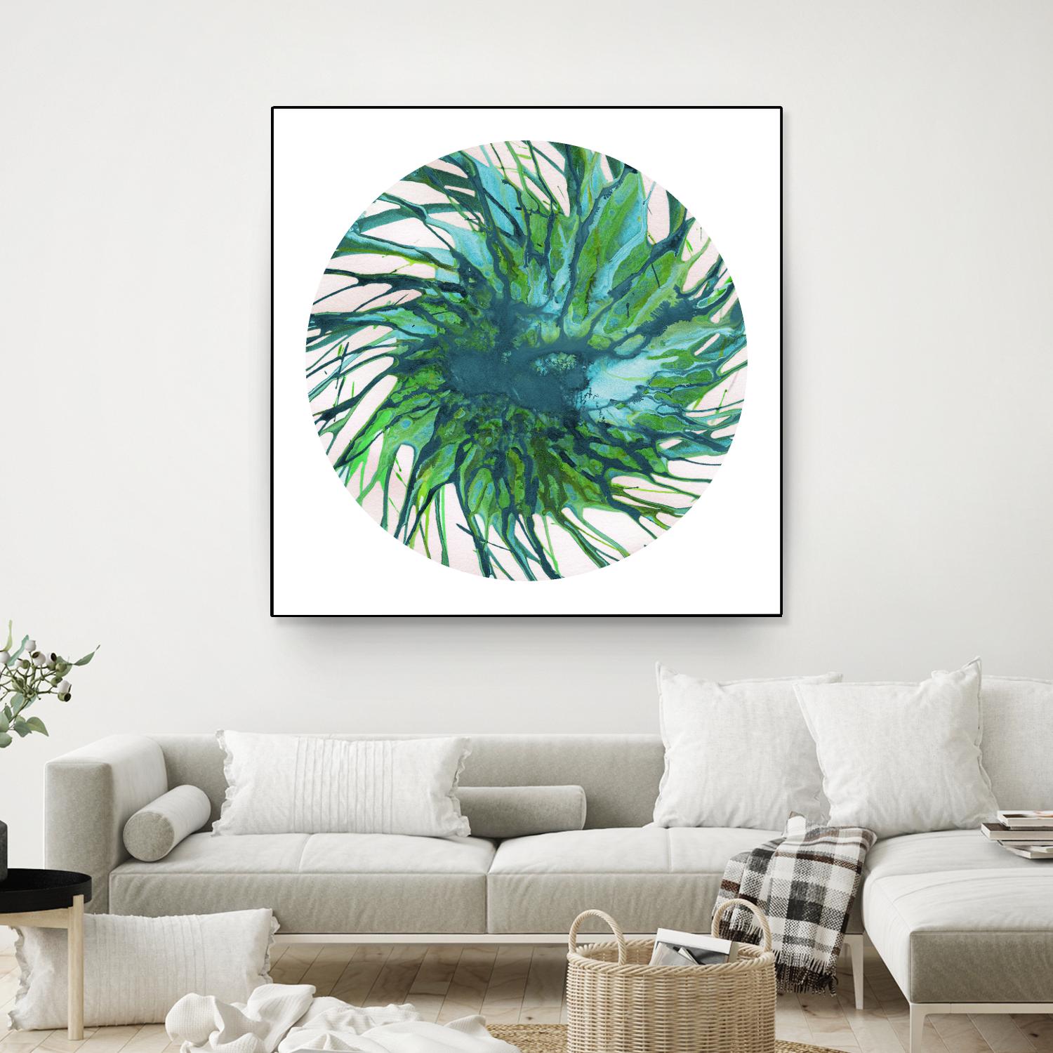 Spin Art 29 by Kyle Goderwis on GIANT ART - green abstract