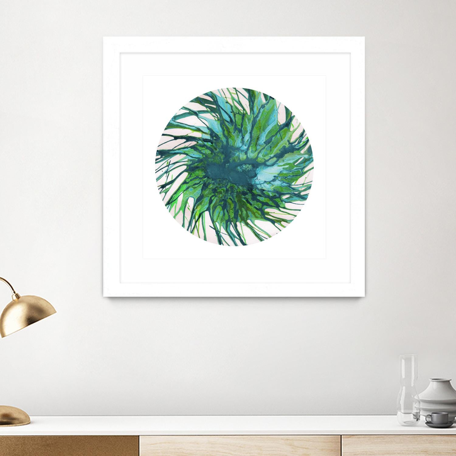 Spin Art 29 by Kyle Goderwis on GIANT ART - green abstract