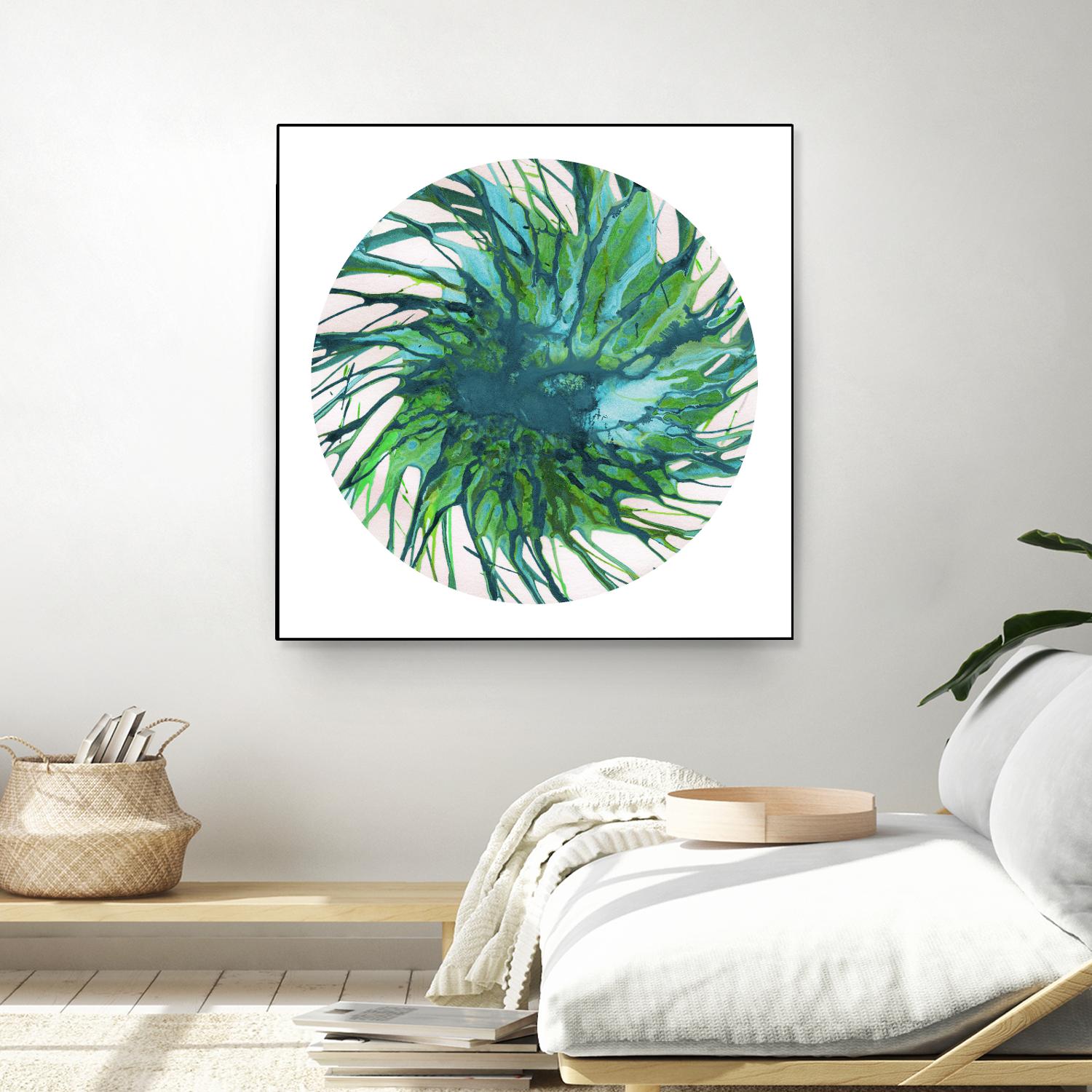 Spin Art 29 by Kyle Goderwis on GIANT ART - green abstract