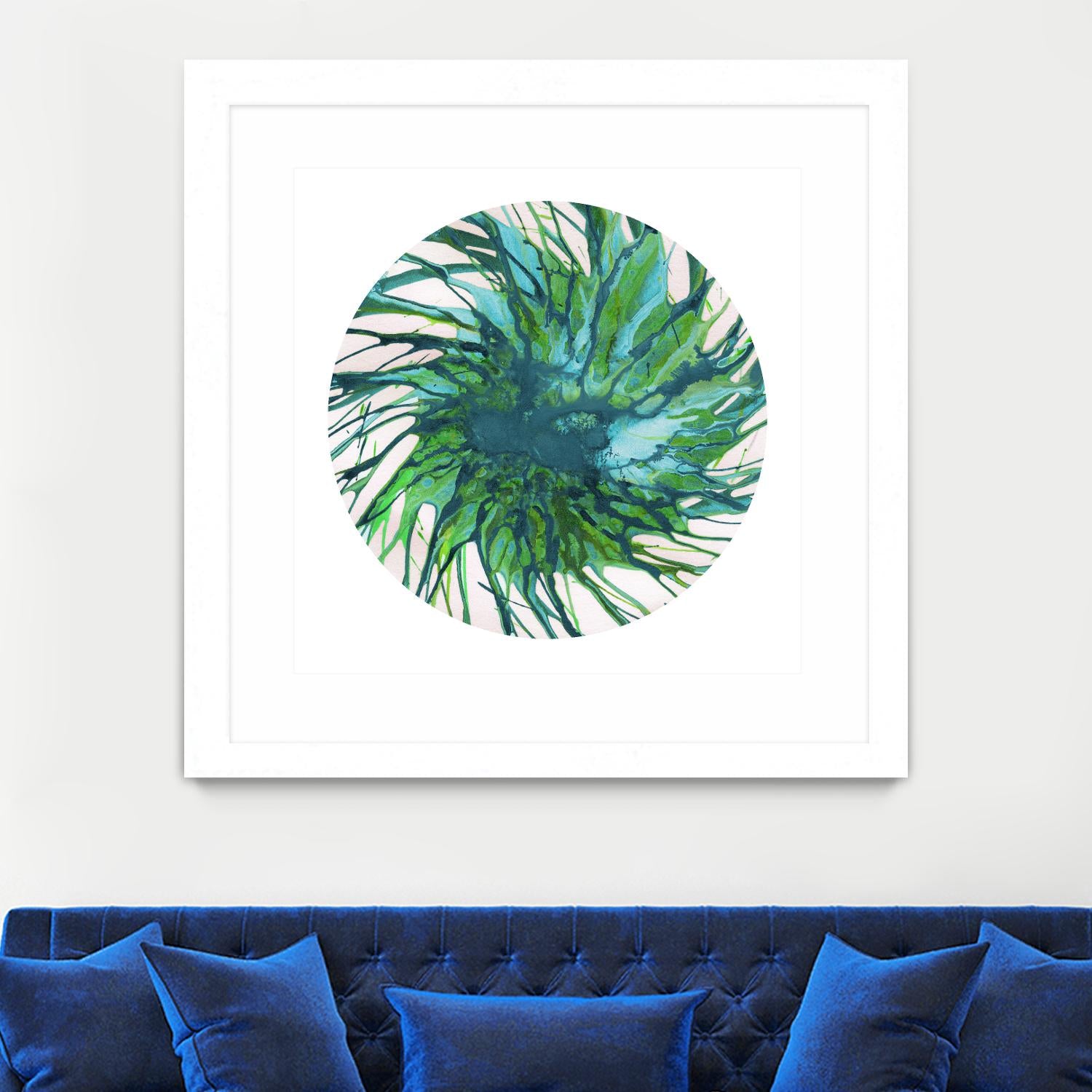 Spin Art 29 by Kyle Goderwis on GIANT ART - green abstract