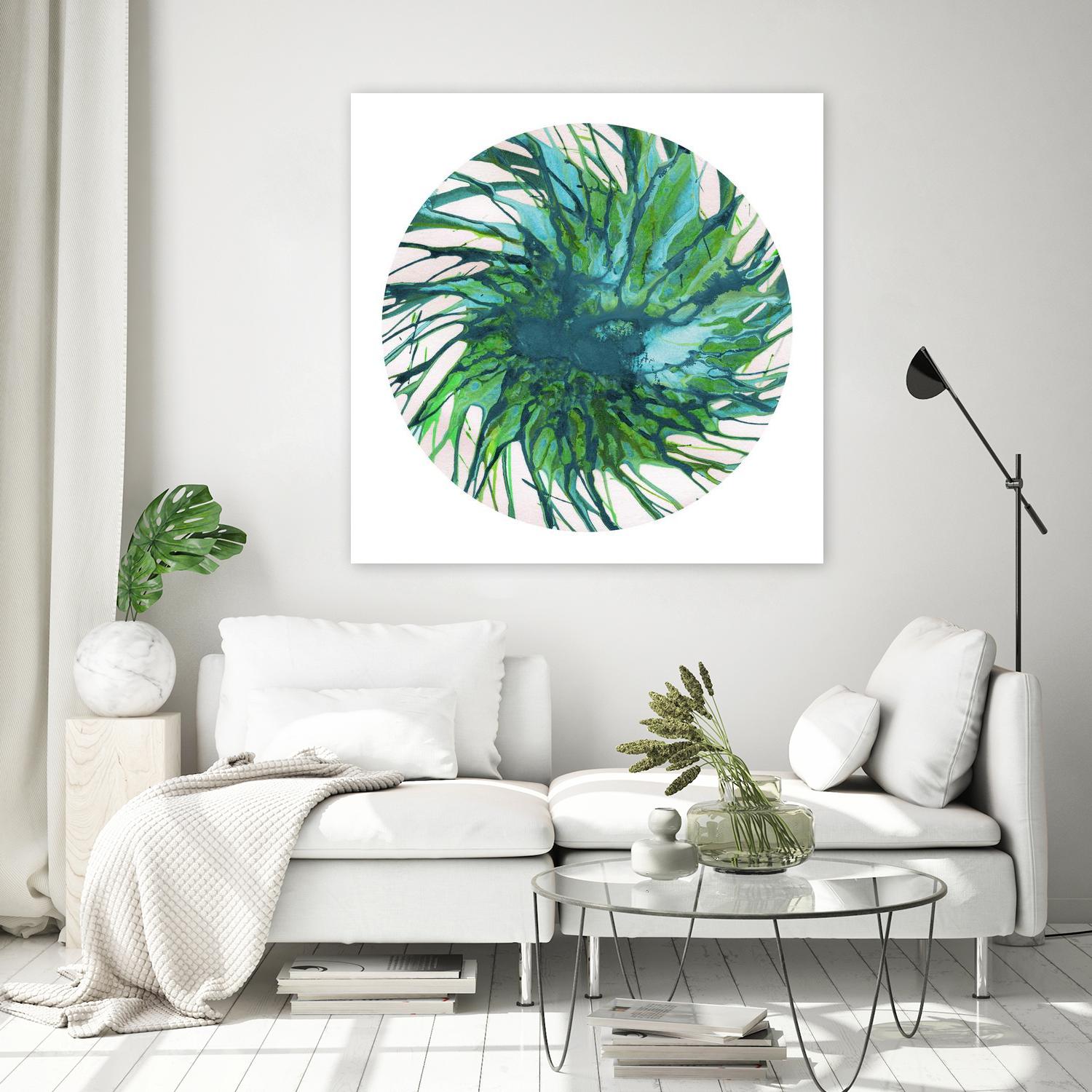 Spin Art 29 by Kyle Goderwis on GIANT ART - green shapes