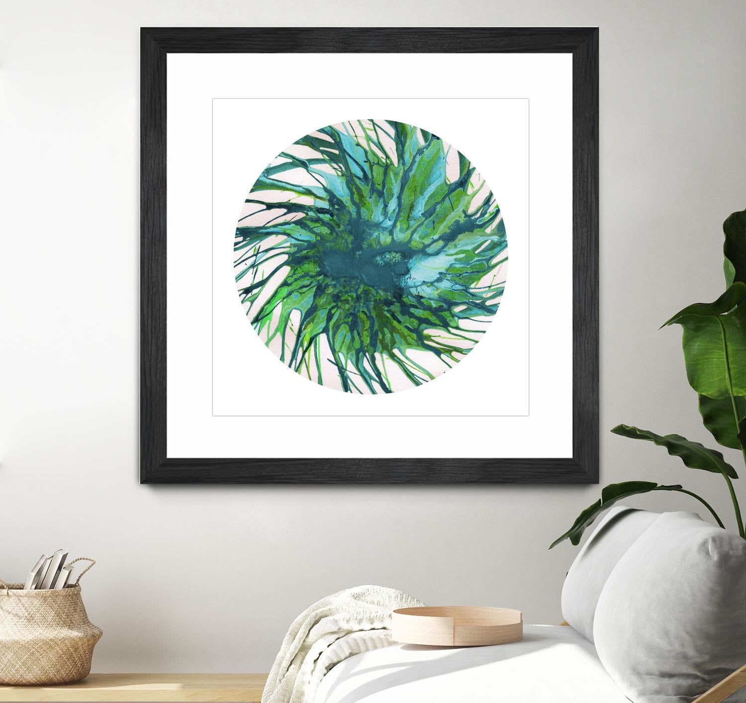 Spin Art 29 by Kyle Goderwis on GIANT ART - green abstract