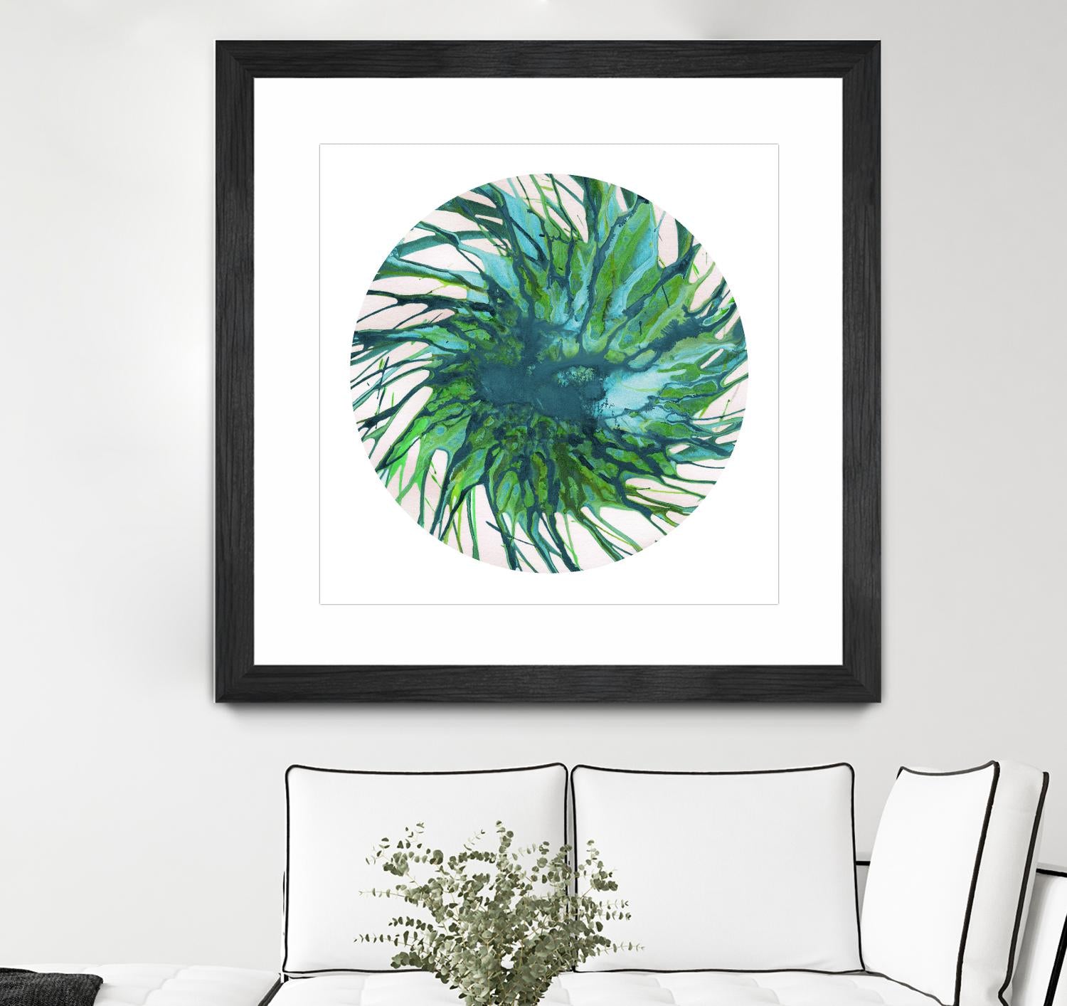 Spin Art 29 by Kyle Goderwis on GIANT ART - green abstract