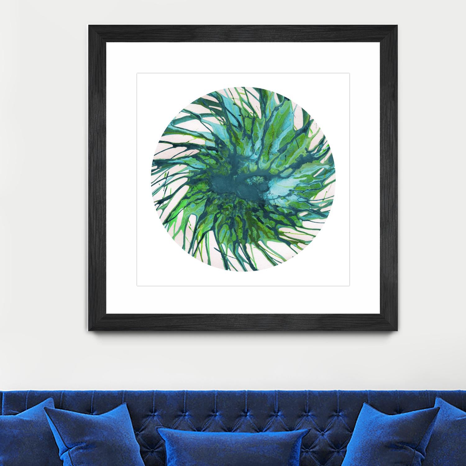 Spin Art 29 by Kyle Goderwis on GIANT ART - green abstract