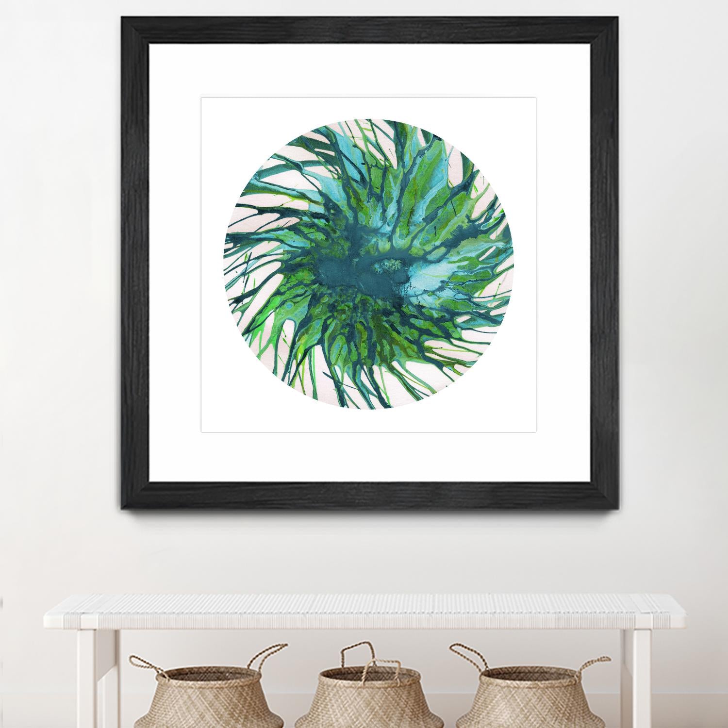 Spin Art 29 by Kyle Goderwis on GIANT ART - green abstract