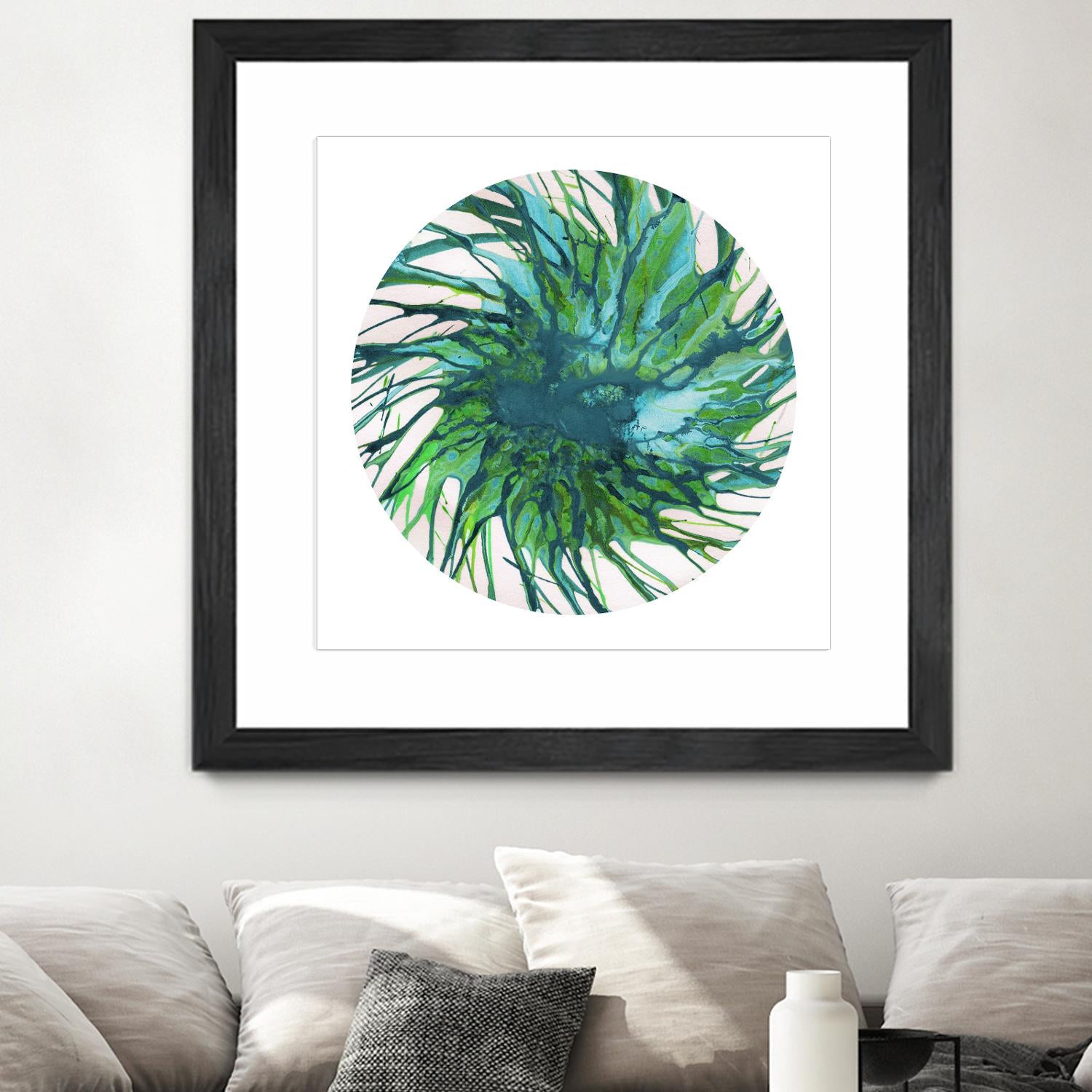 Spin Art 29 by Kyle Goderwis on GIANT ART - green abstract
