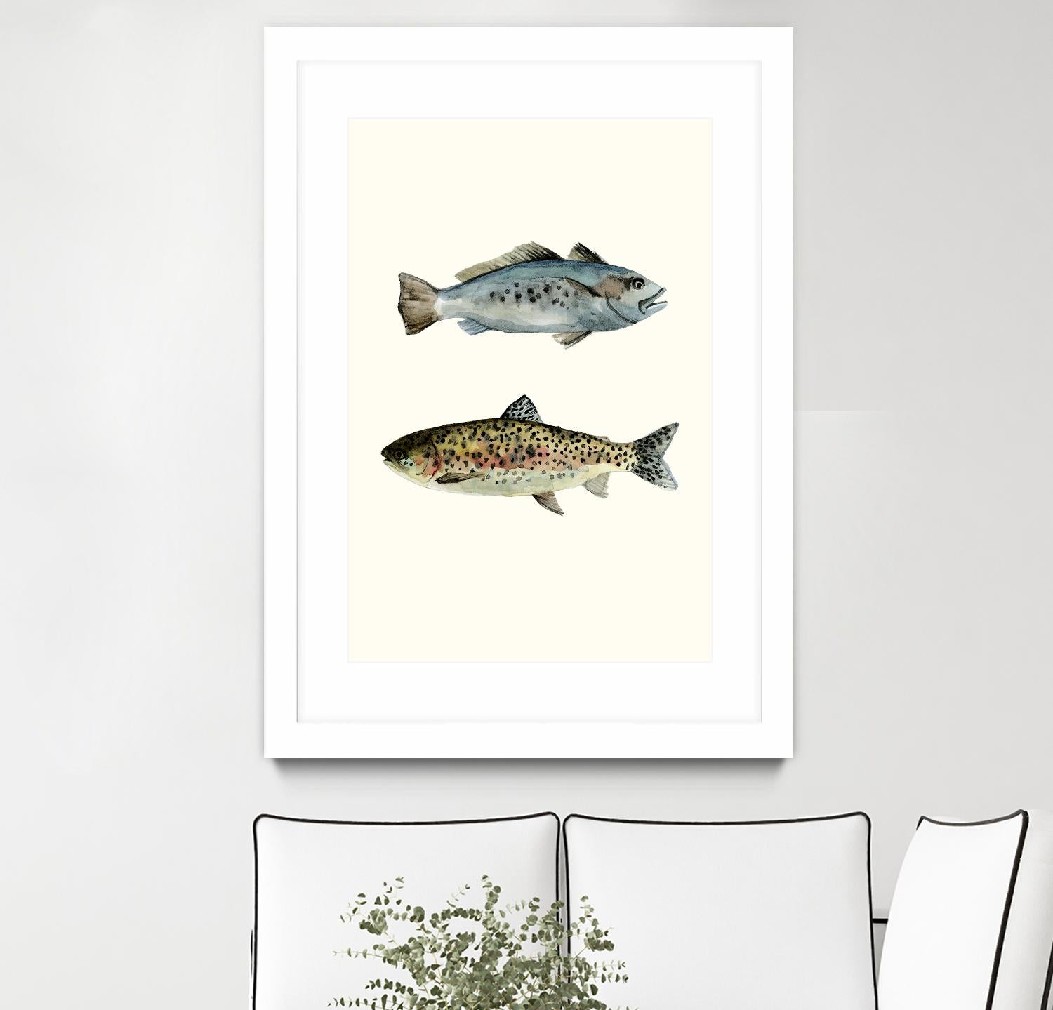 Fish Grouping 1 by Natasha Marie on GIANT ART - grey animals