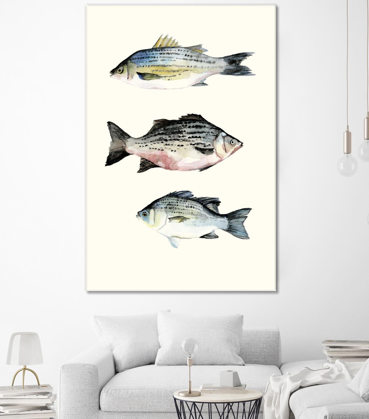 Fish Grouping 2 by Natasha Marie on GIANT ART - grey animals