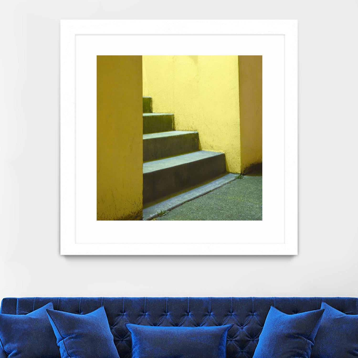 Yellow Stairway-recolor by Acer Images on GIANT ART - orange photo art