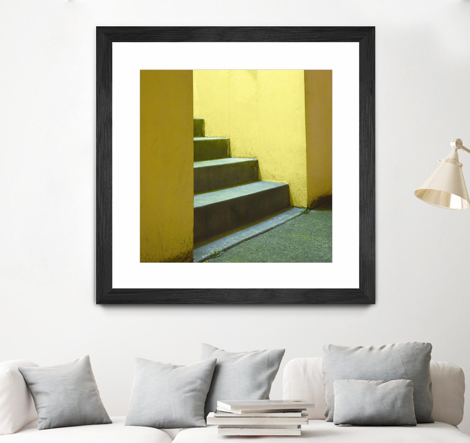 Yellow Stairway-recolor by Acer Images on GIANT ART - orange photo art