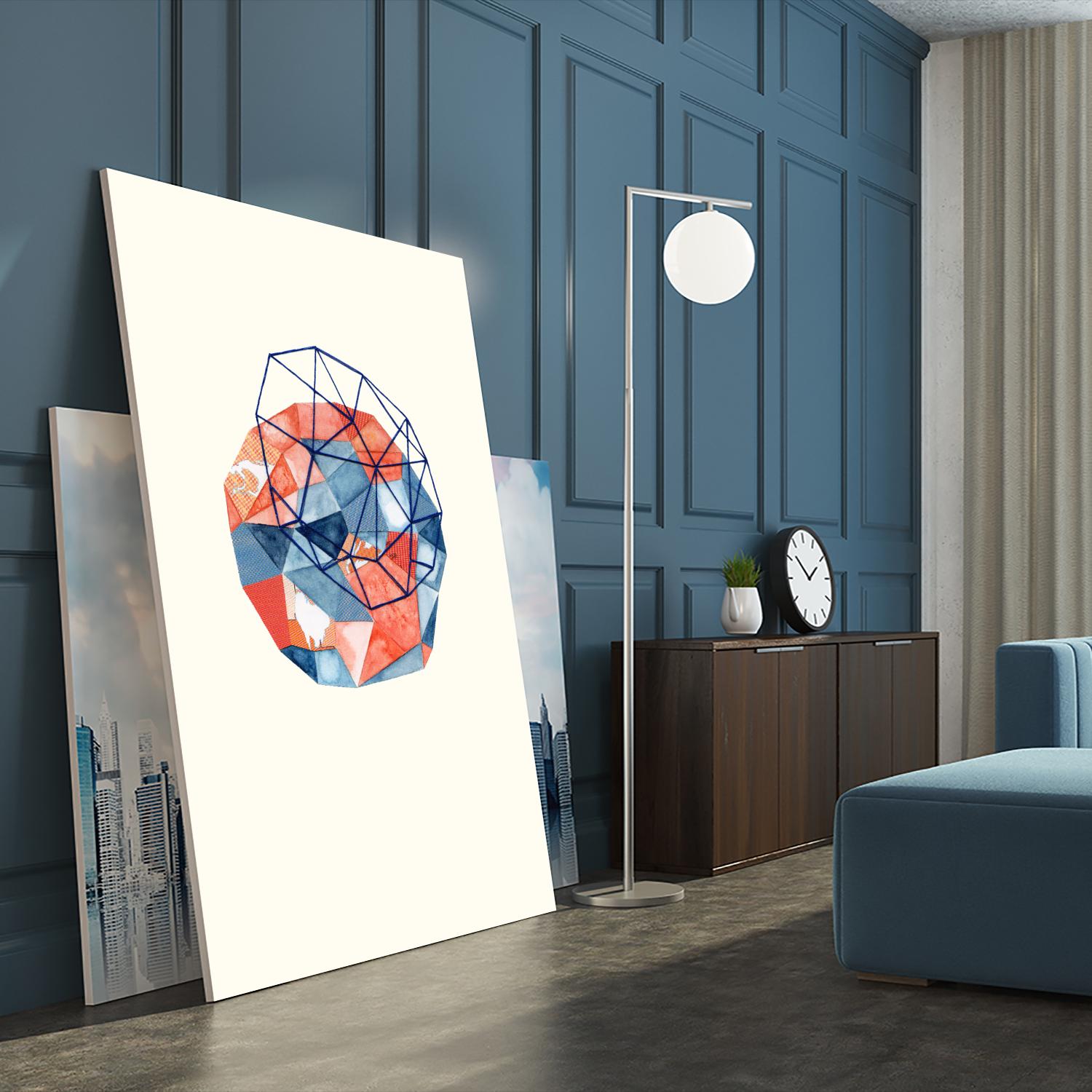 Embroidered Prism Collage 1 by Natasha Marie on GIANT ART - grey abstract